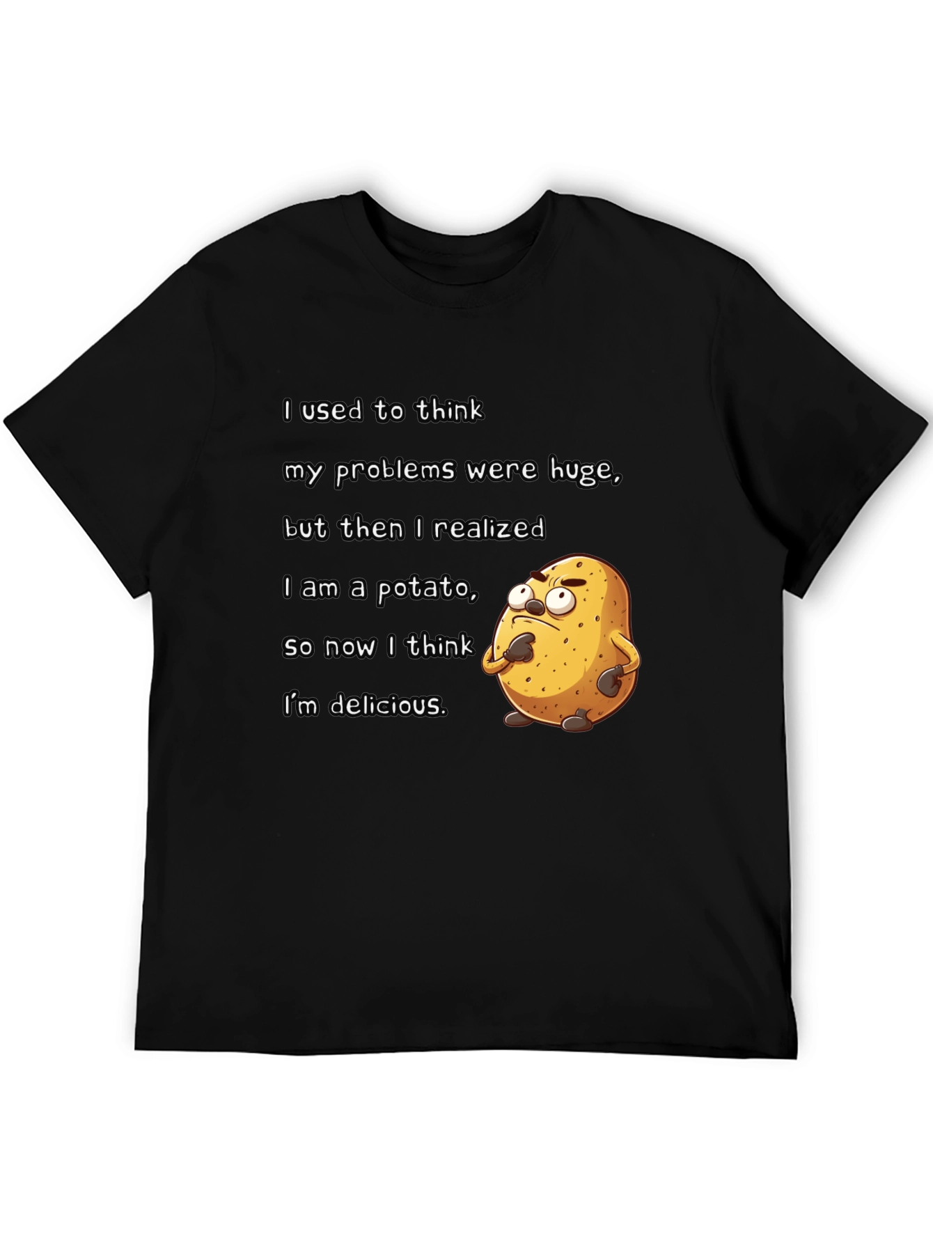 Black Potato T-Shirt - Funny Graphic Tee view 5