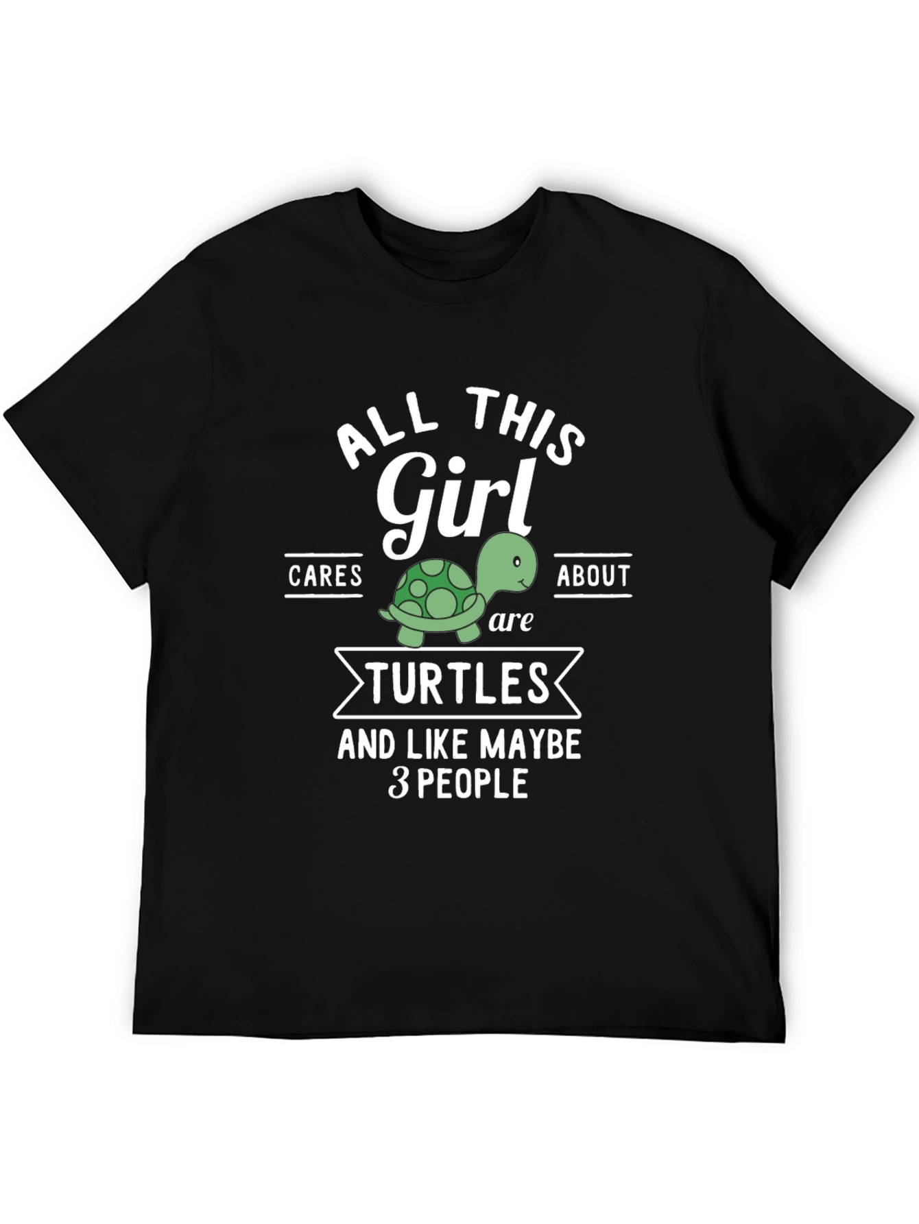 Black Girl Turtle Lover T-Shirt - Cares About Turtles view 5