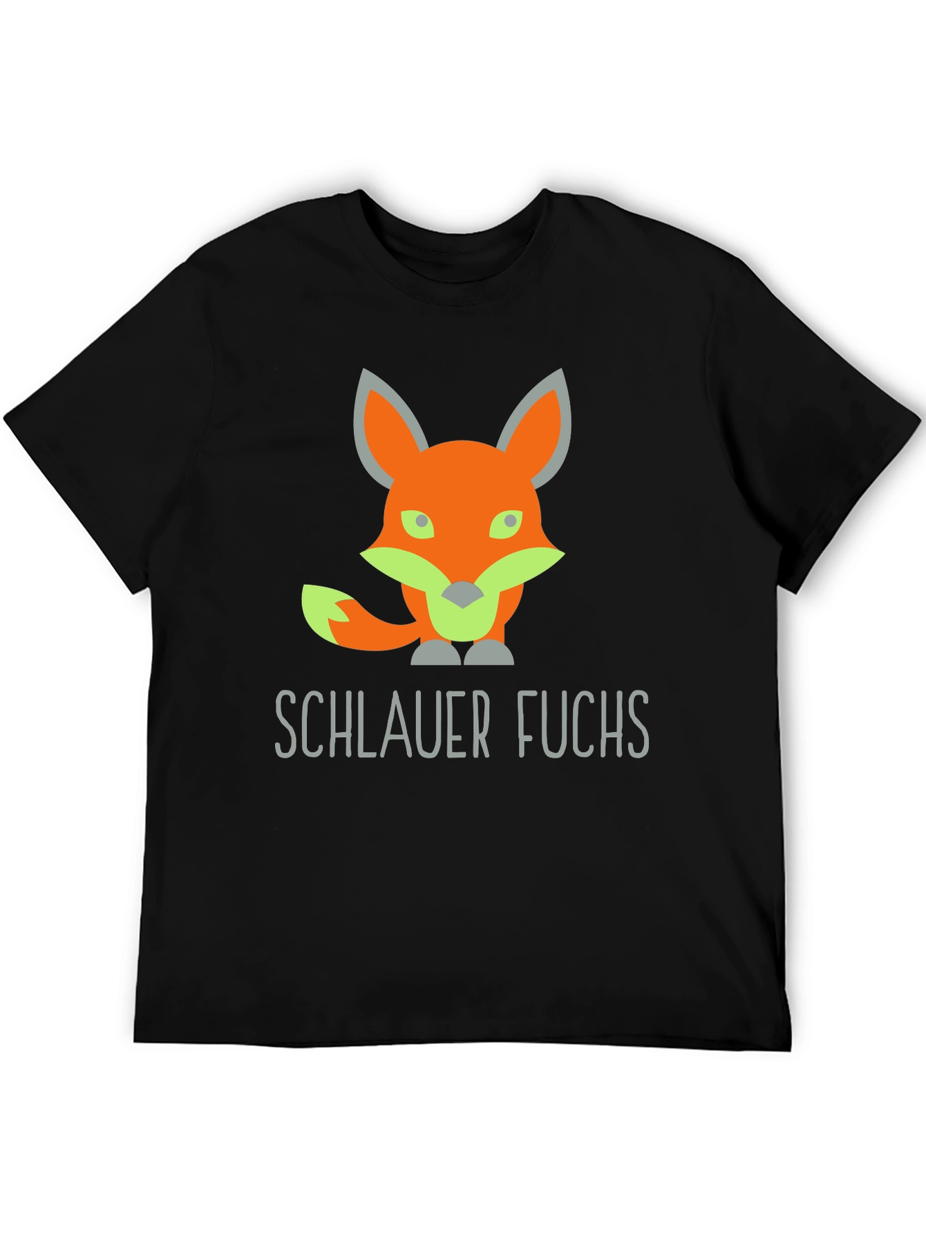 Black Schlauer Fuchs T-Shirt - Clever Fox Design view 5