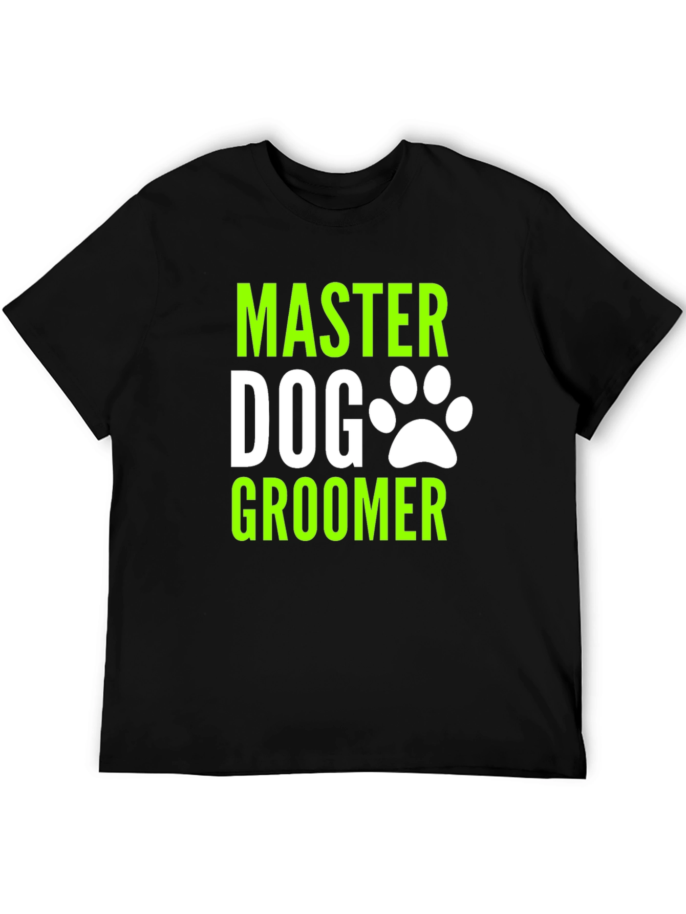 Black Master Dog Groomer Graphic T-Shirt view 5