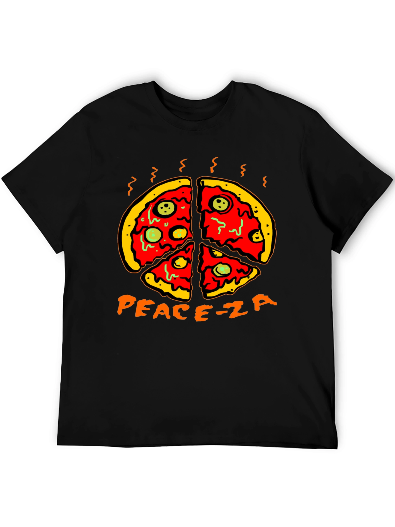 Black Peace-za Pizza Graphic Tee view 5