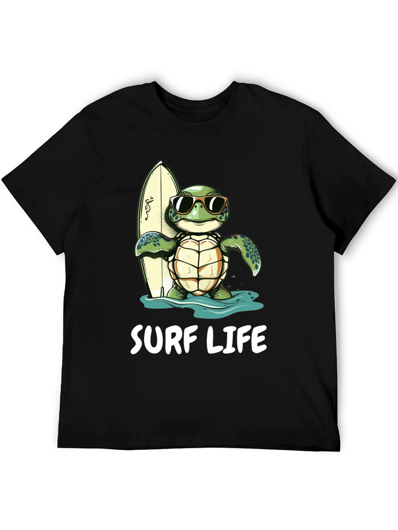Black Surf Life Turtle Graphic Tee - Beach Ready! view 5