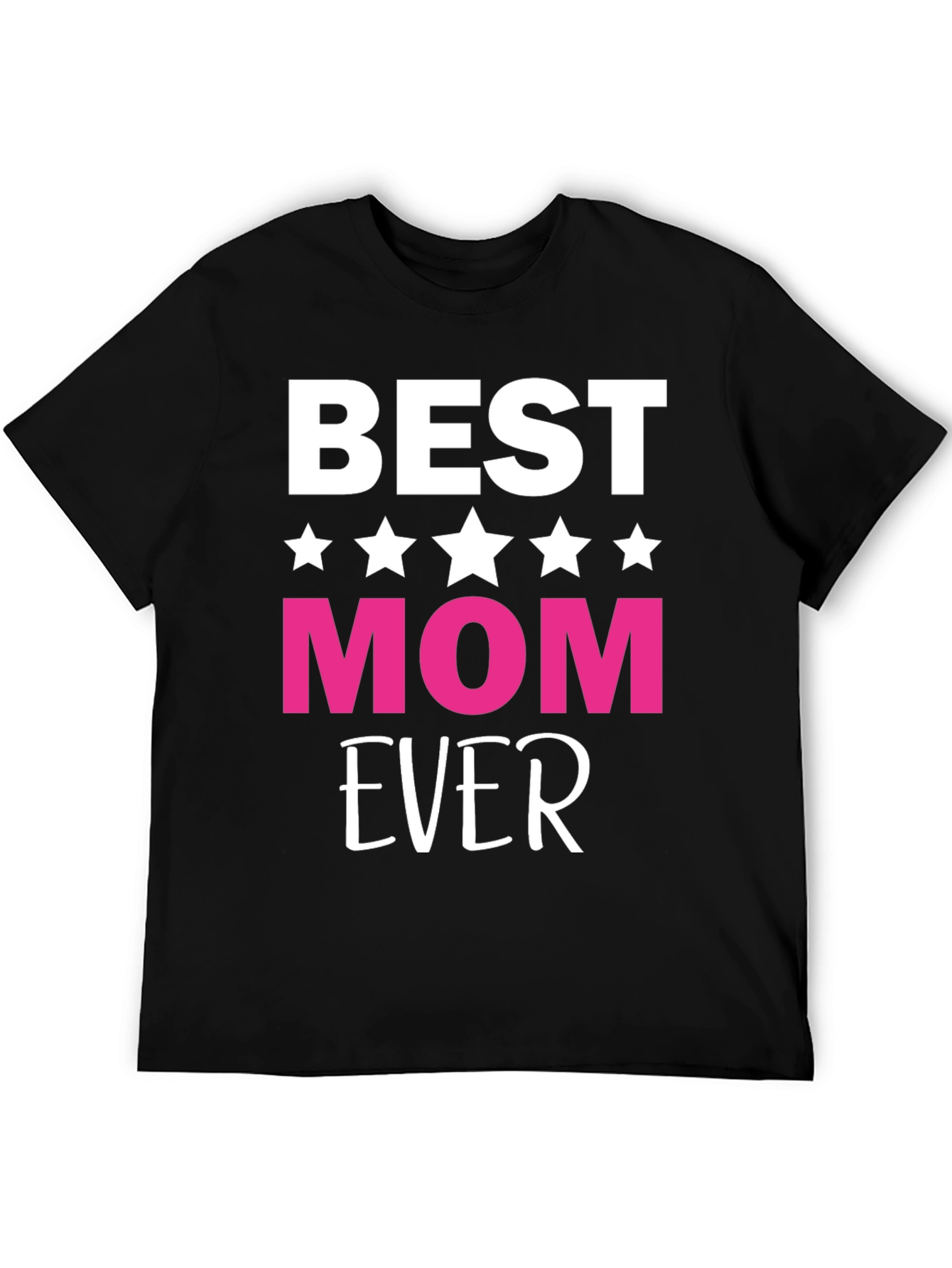 Black Best Mom Ever Graphic Tee - Black view 5