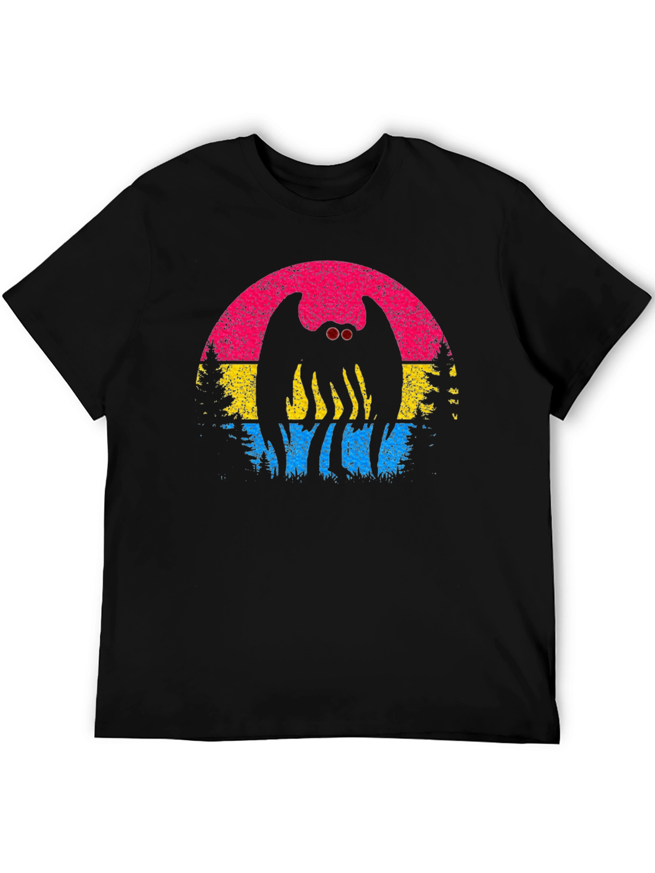 Mothman Pansexual Pride T-Shirt - Cryptid Sunset Tee - 5