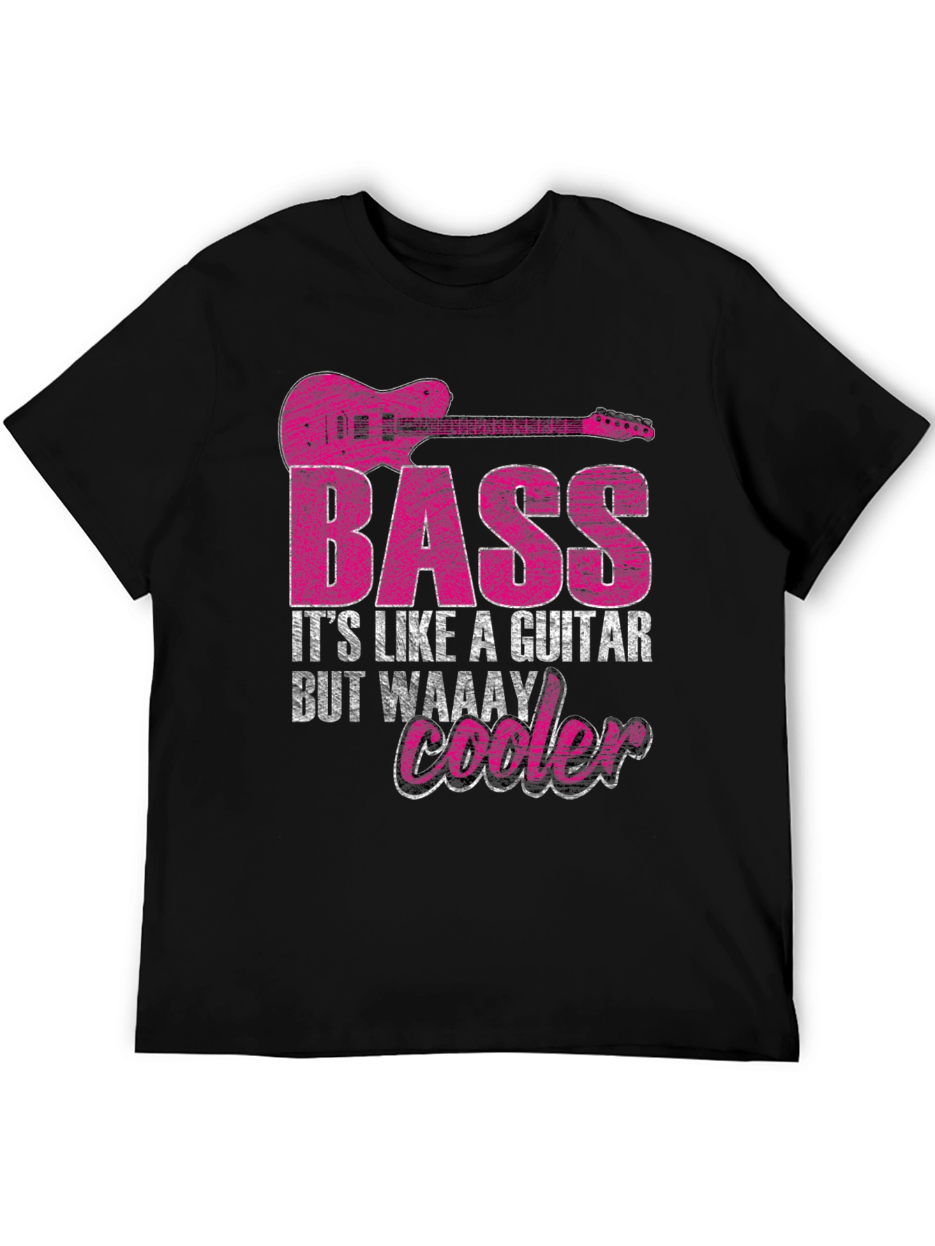 Black Bass Guitar T-Shirt - It's Like a Guitar, But Cooler! view 5