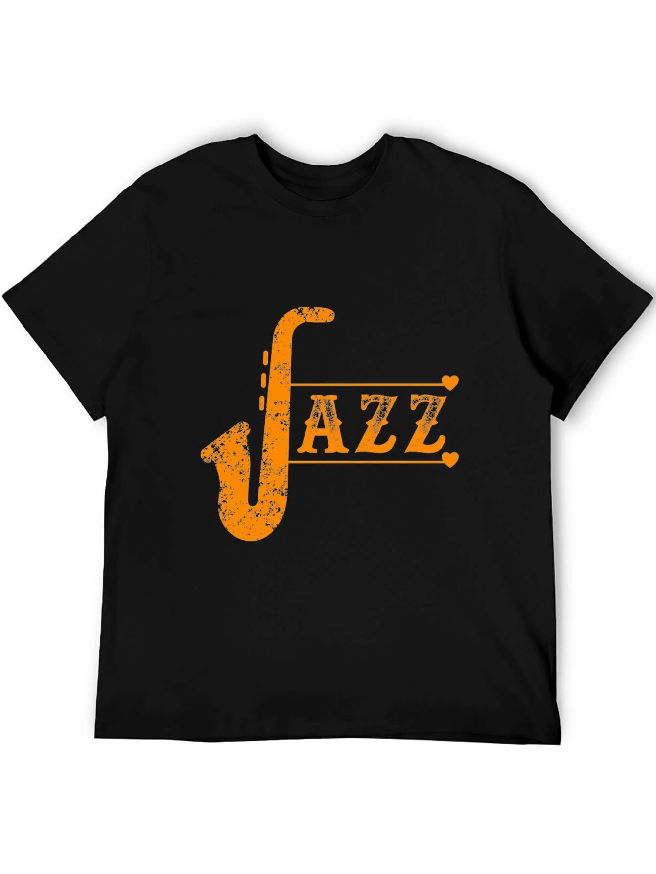 Black Jazz Saxophone Graphic Tee - Cool Musician T-Shirt view 5