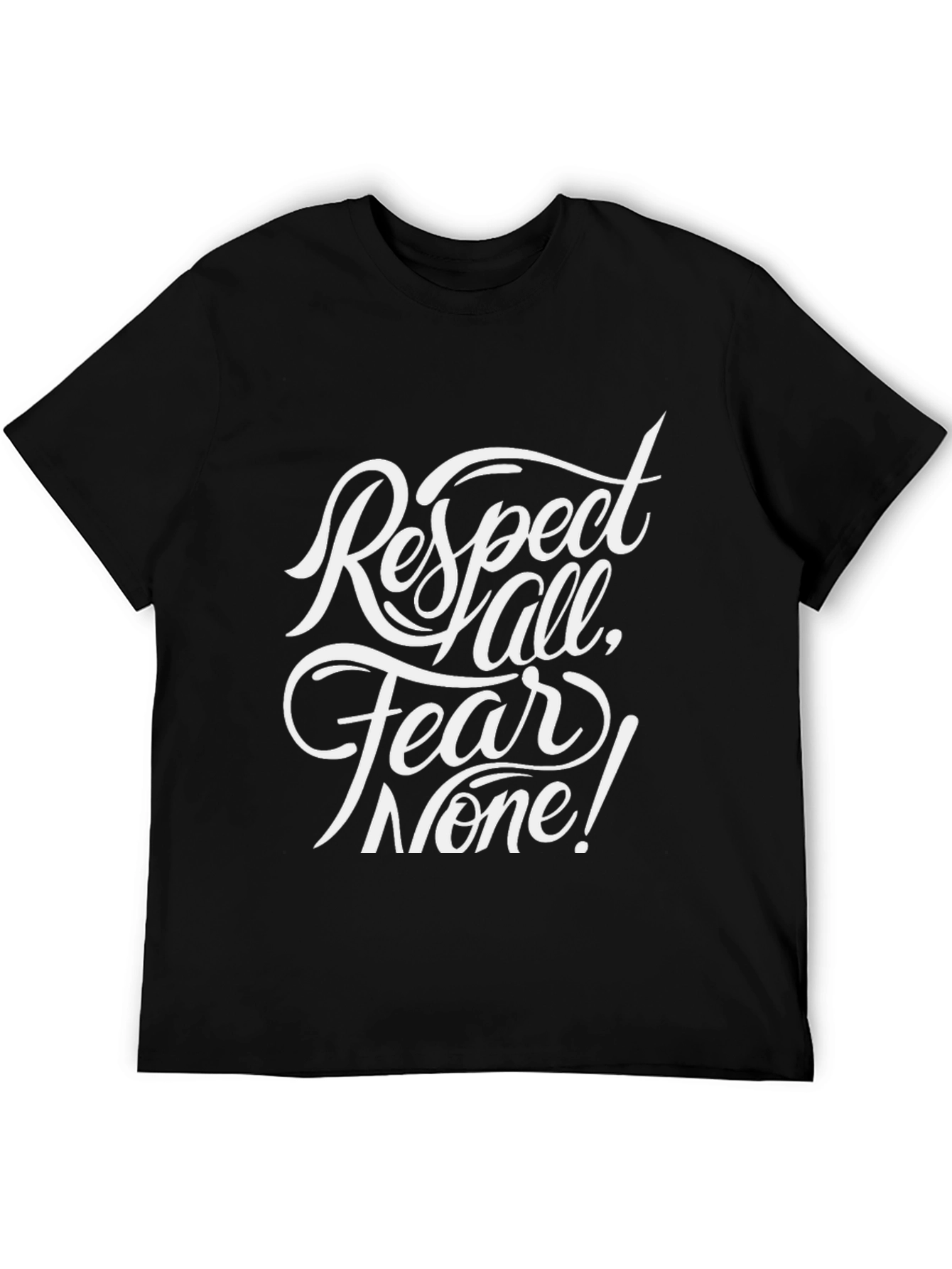 Black Respect All Fear None Graphic T-Shirt view 5