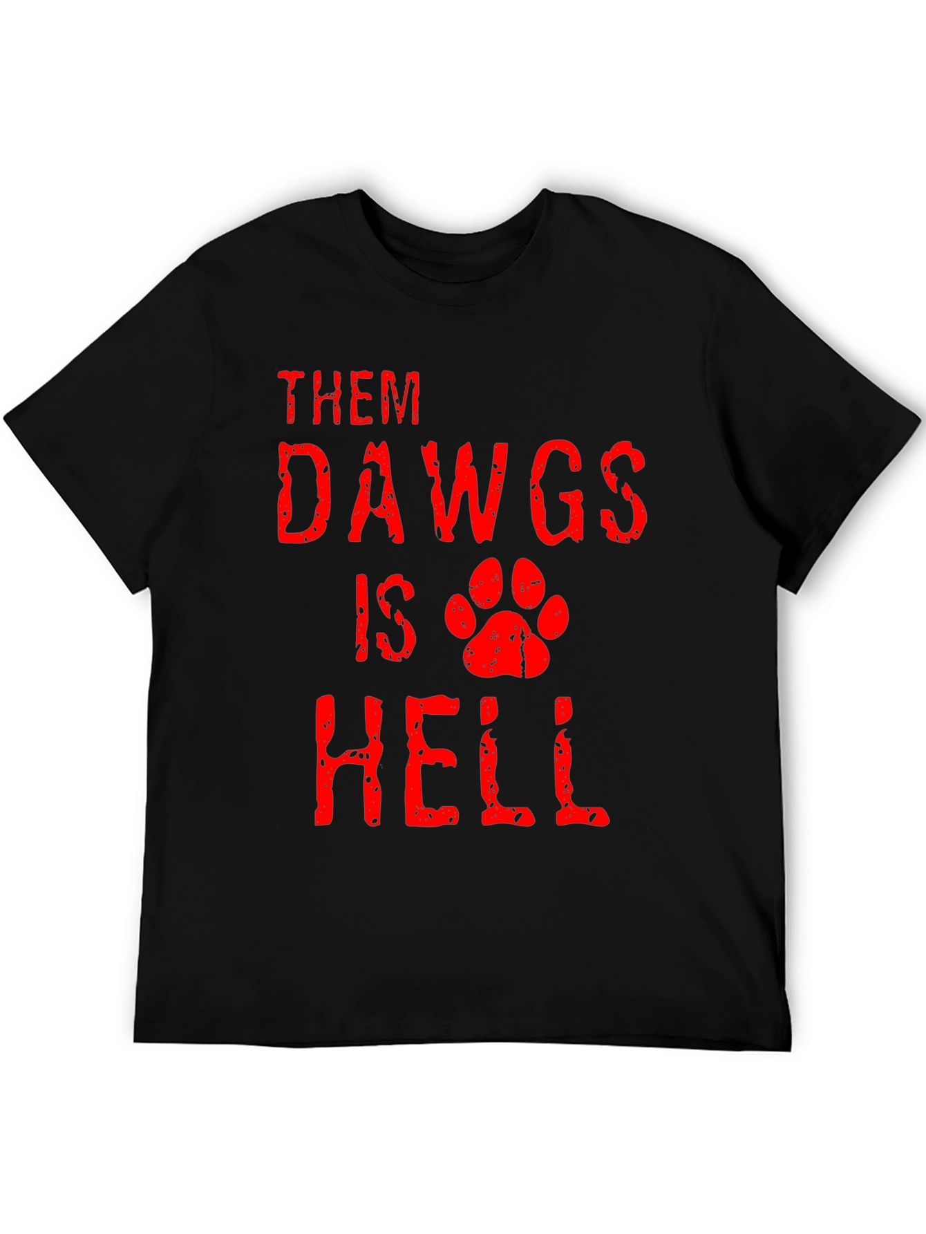 Black Them Dawgs Is Hell T-Shirt view 5