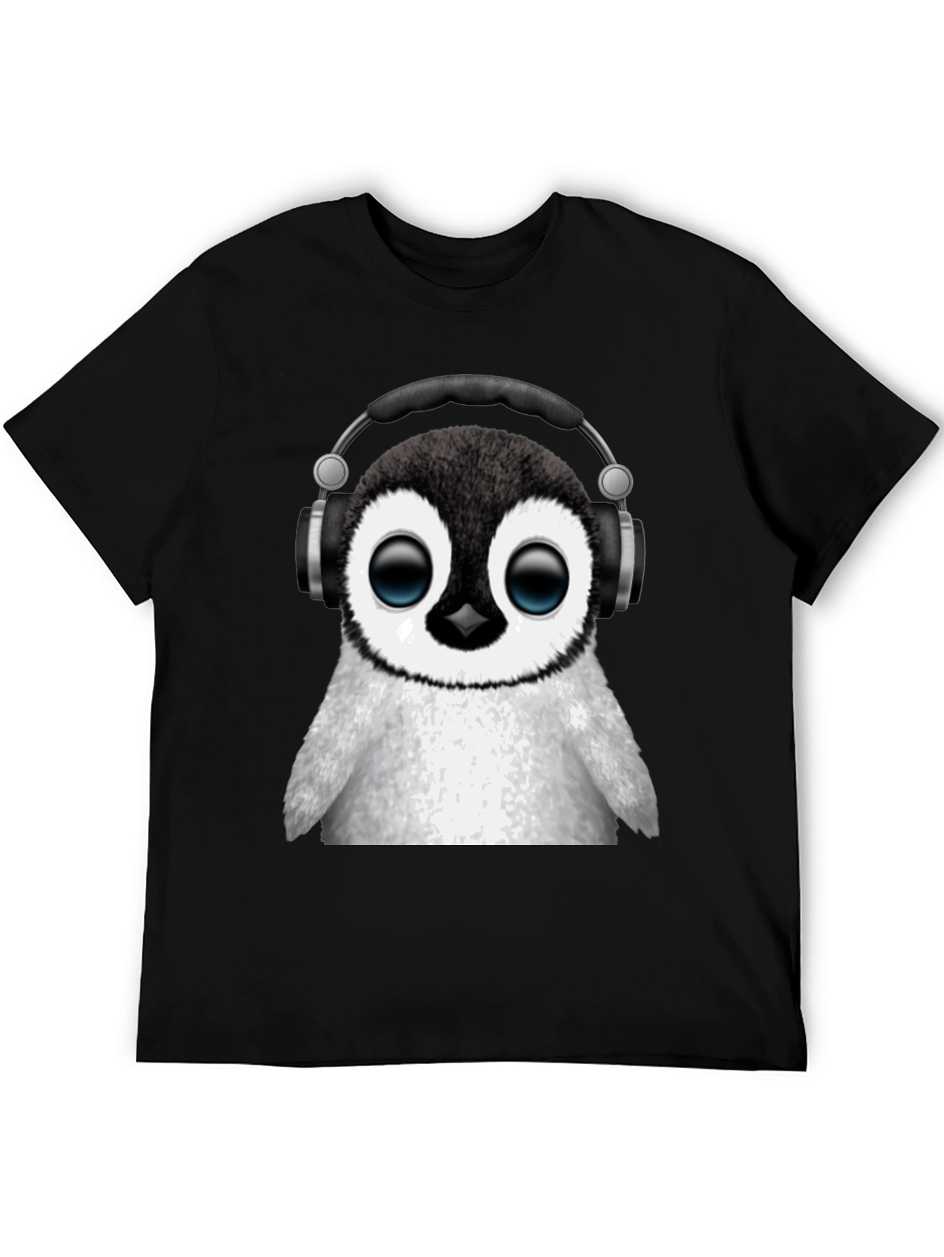 Black Penguin Headphone Graphic Tee view 5