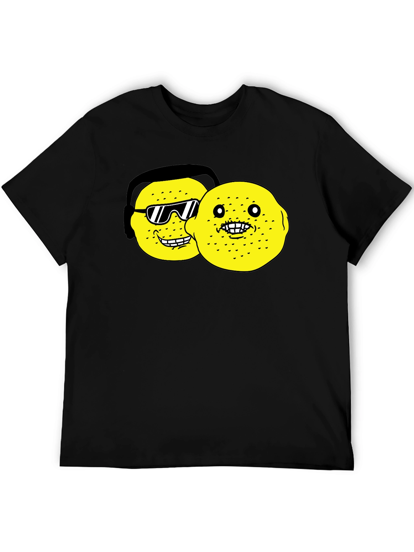 Black Lemon Character Graphic Black T-Shirt view 5