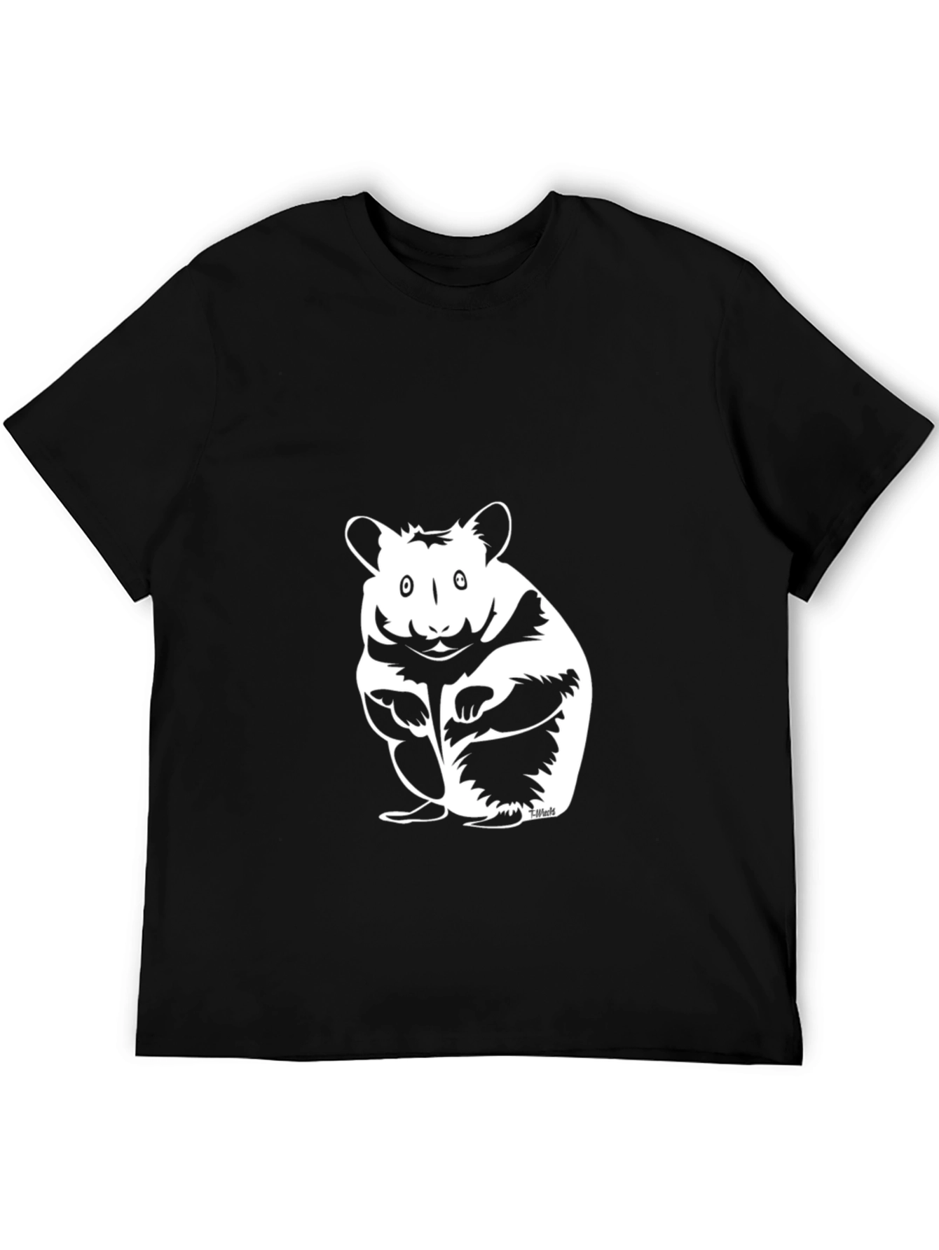 Black Hamster Graphic Tee - Funny Animal T-Shirt view 5