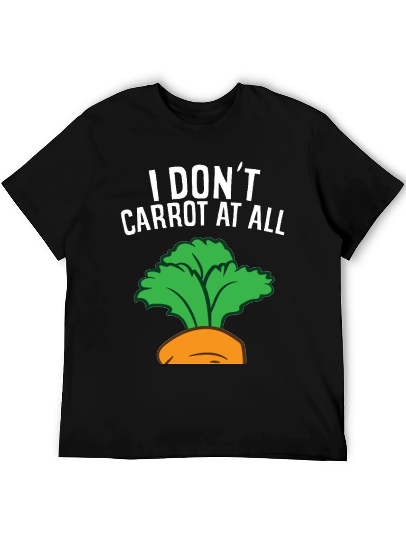 Black I Don't Carrot at All Graphic Tee view 5