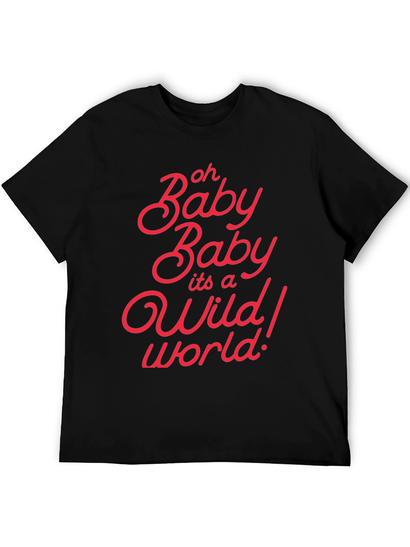 Black Oh Baby Baby Wild World Black Graphic Tee view 5