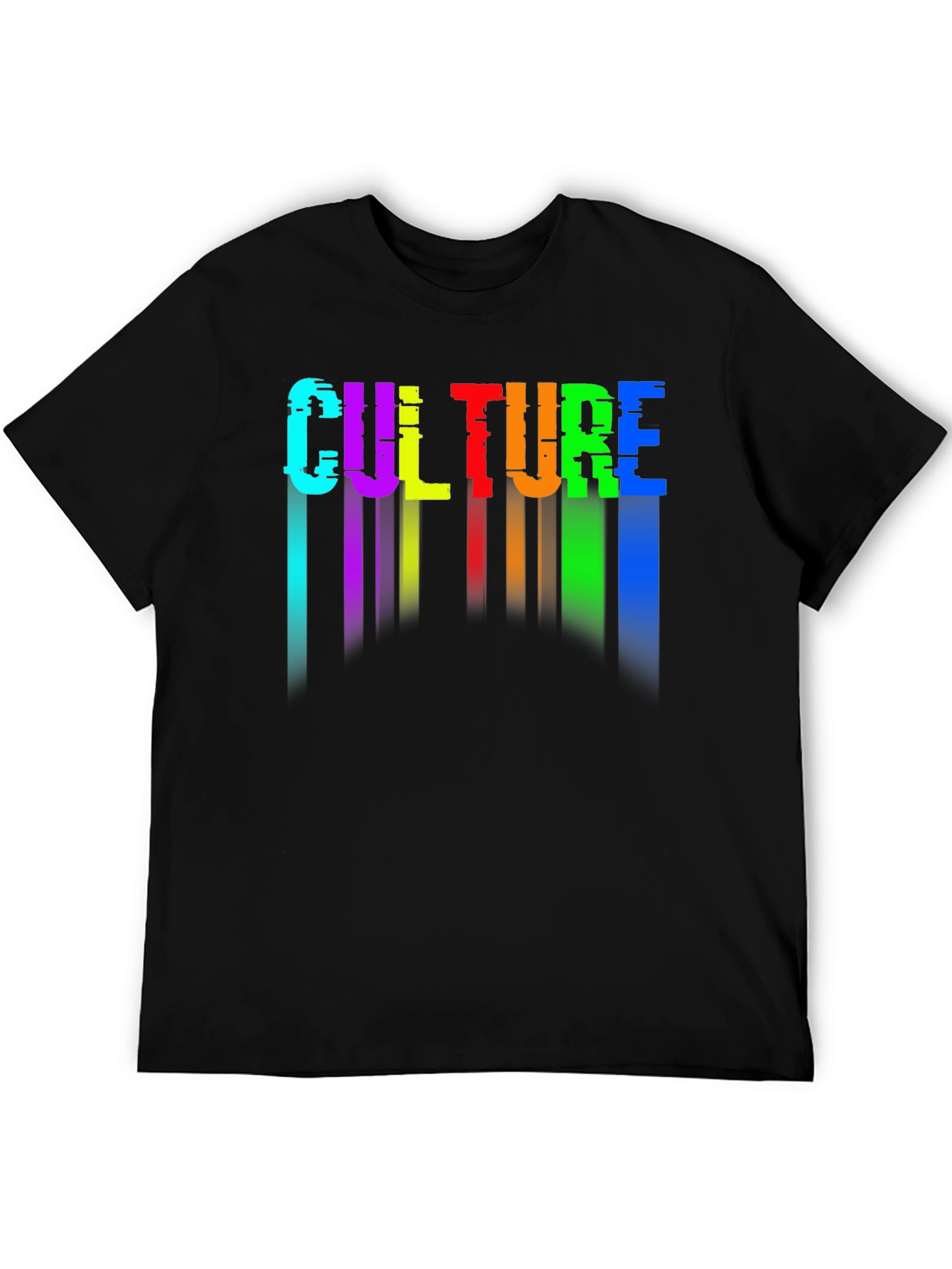 Black Culture Glitch Rainbow Graphic Tee view 5