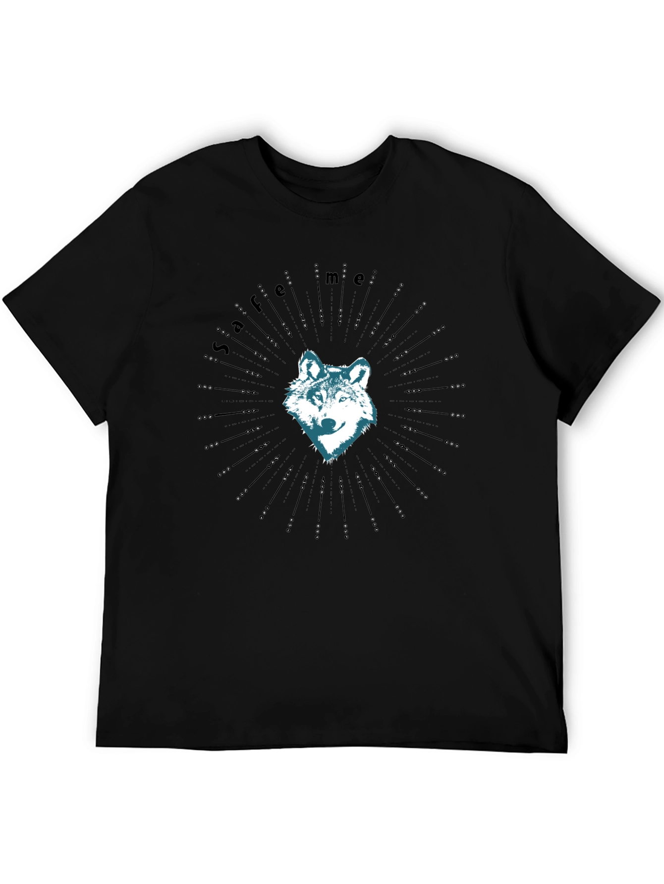 Black Wolf Graphic Tee - Save Me Design, Soft Cotton view 5