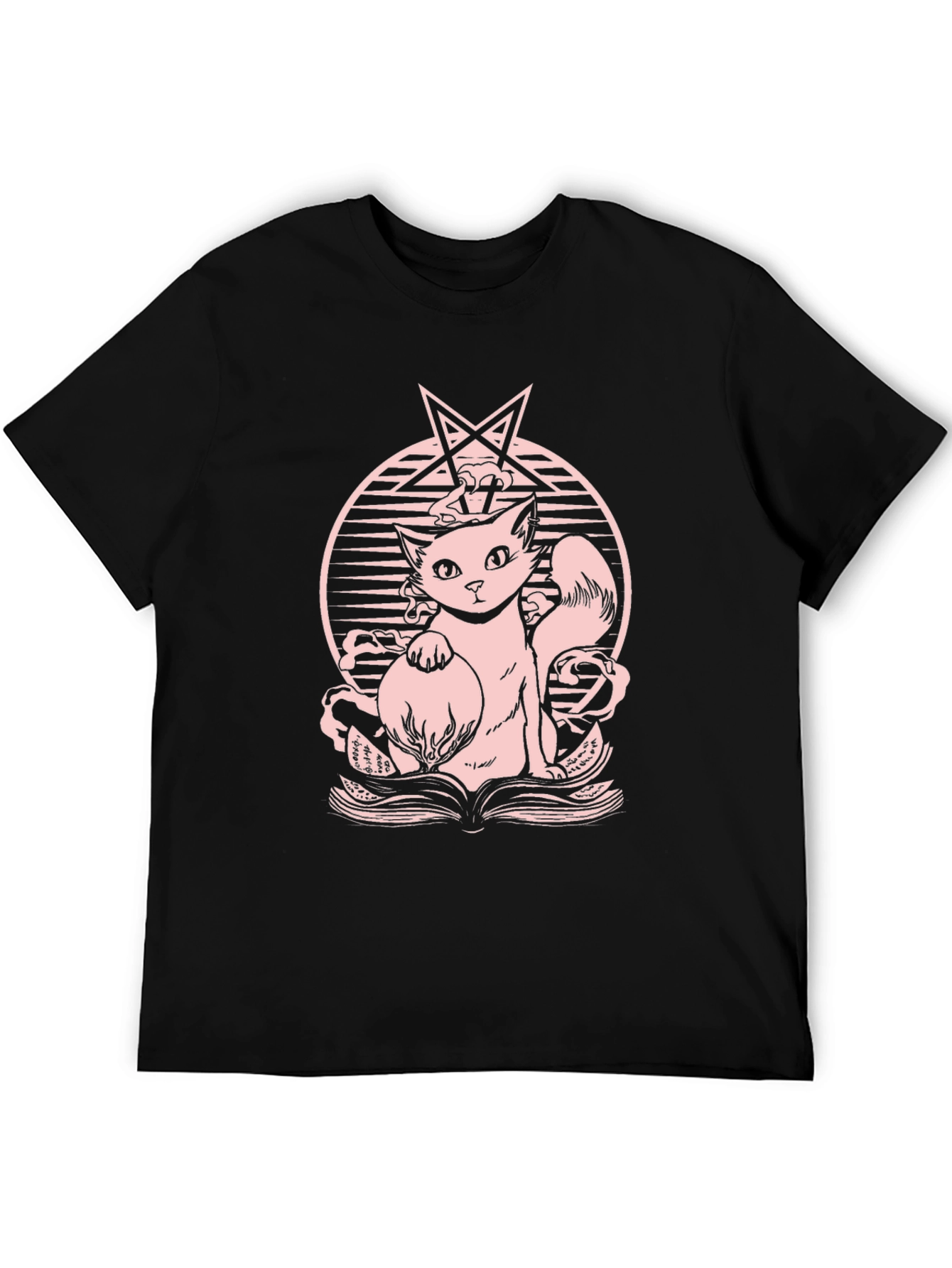 Black Occult Cat T-Shirt - Witchcraft Kitten Tee view 5