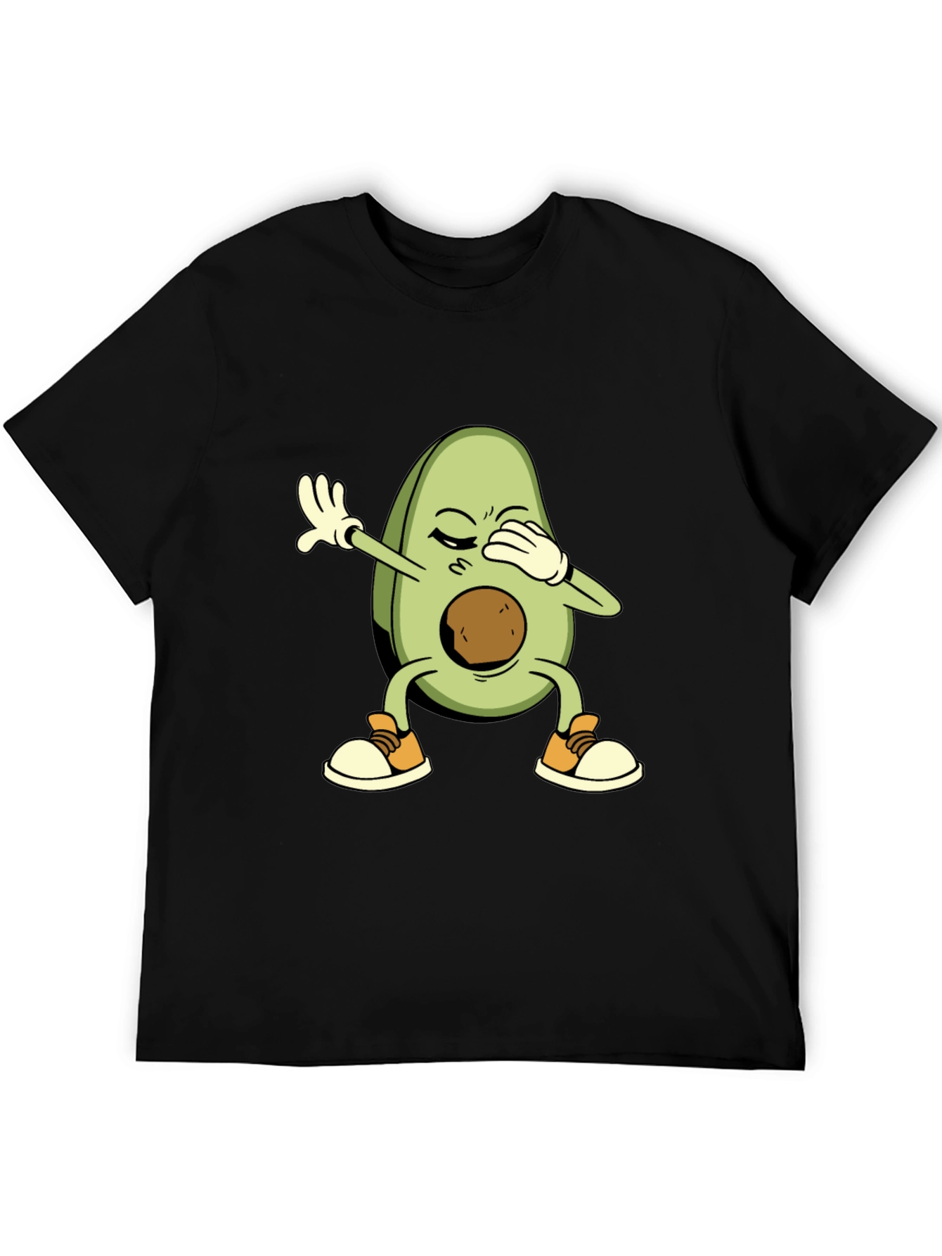 Black Dabbing Avocado Graphic T-Shirt view 5
