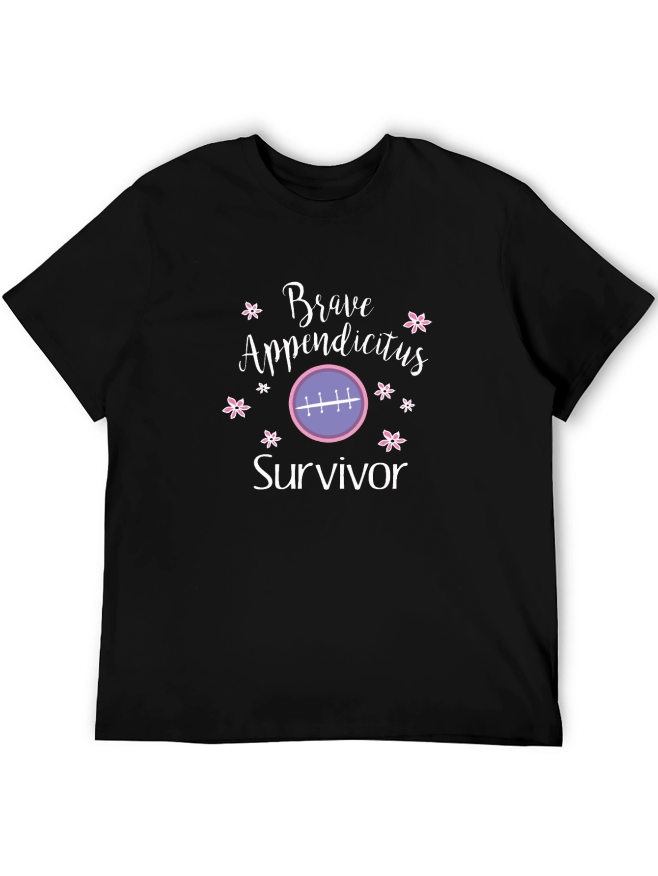 Black Brave Appendicitis Survivor Graphic Tee view 5