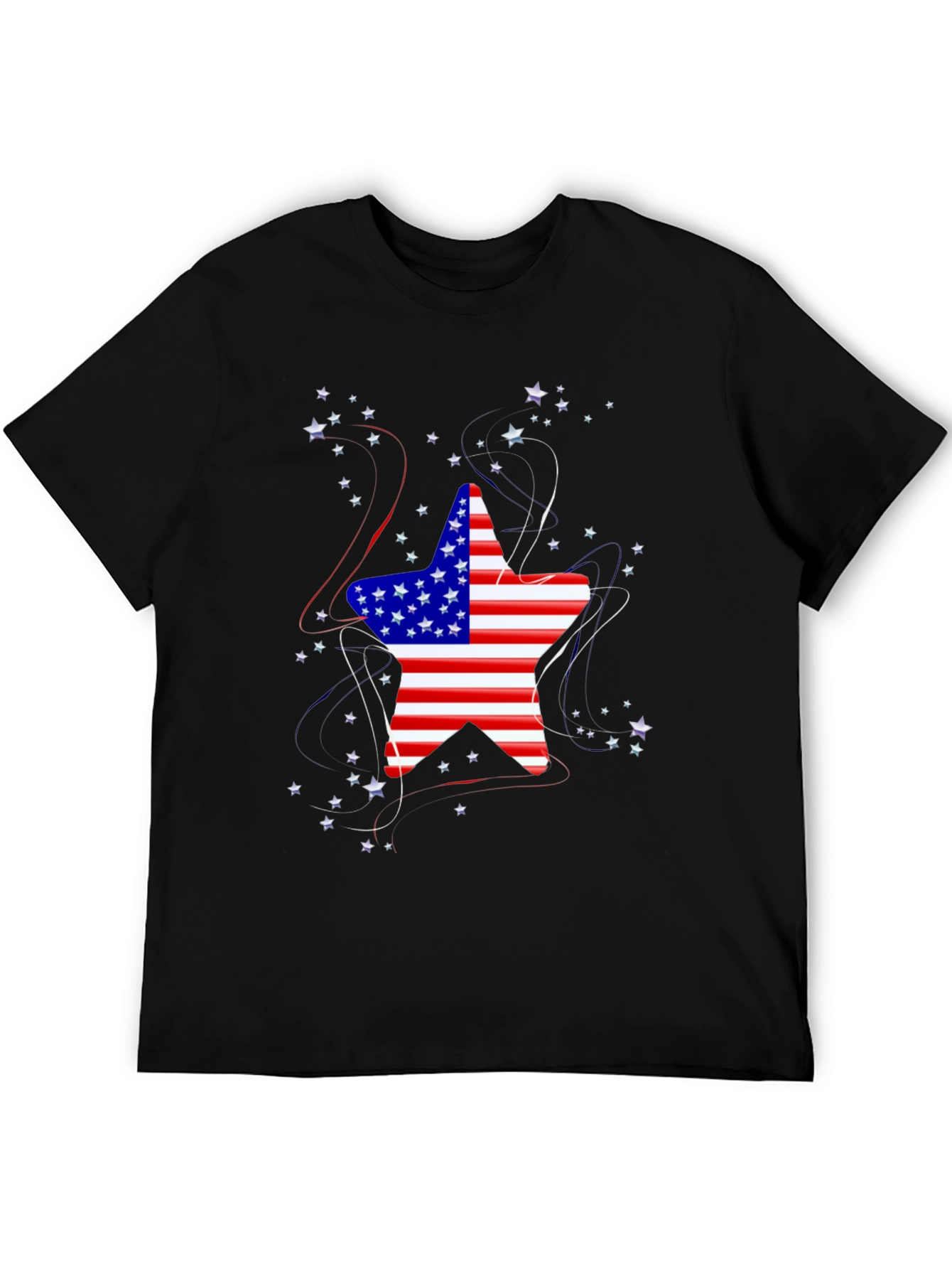 American Flag Star Graphic T-Shirt - 5