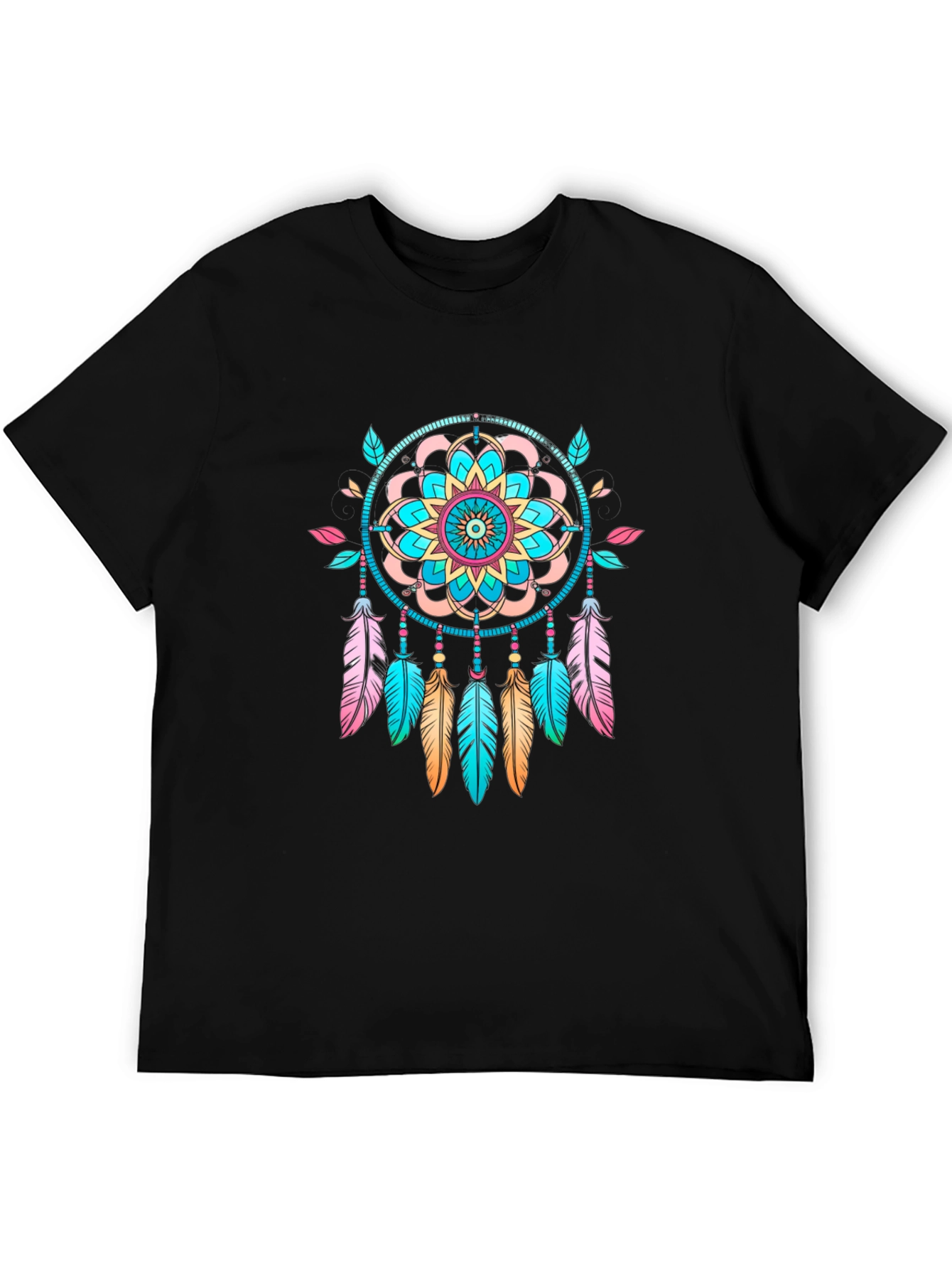 Black Dreamcatcher Graphic Black T-Shirt - Unisex view 5