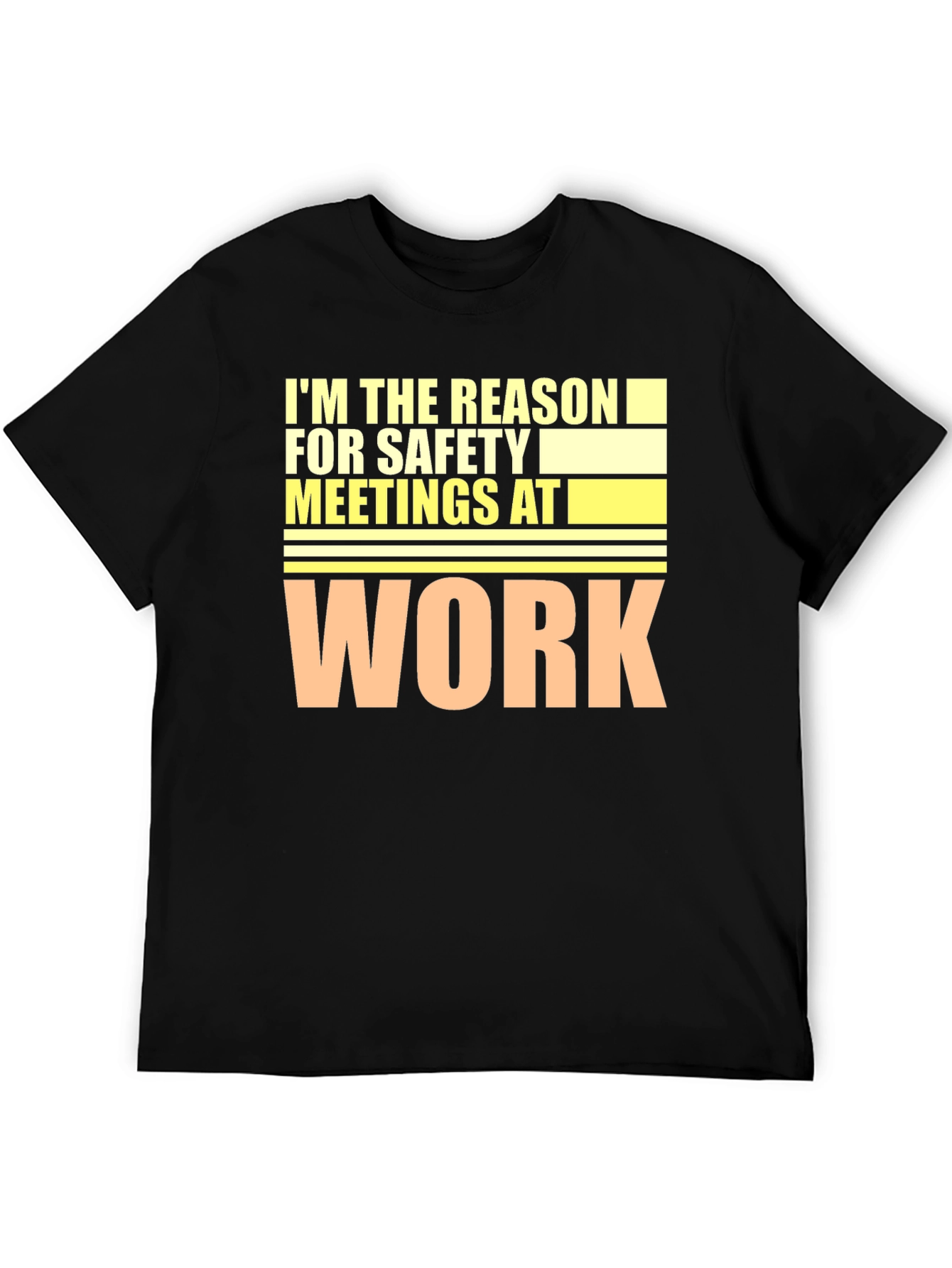 Black Safety Meeting Humor T-Shirt view 5