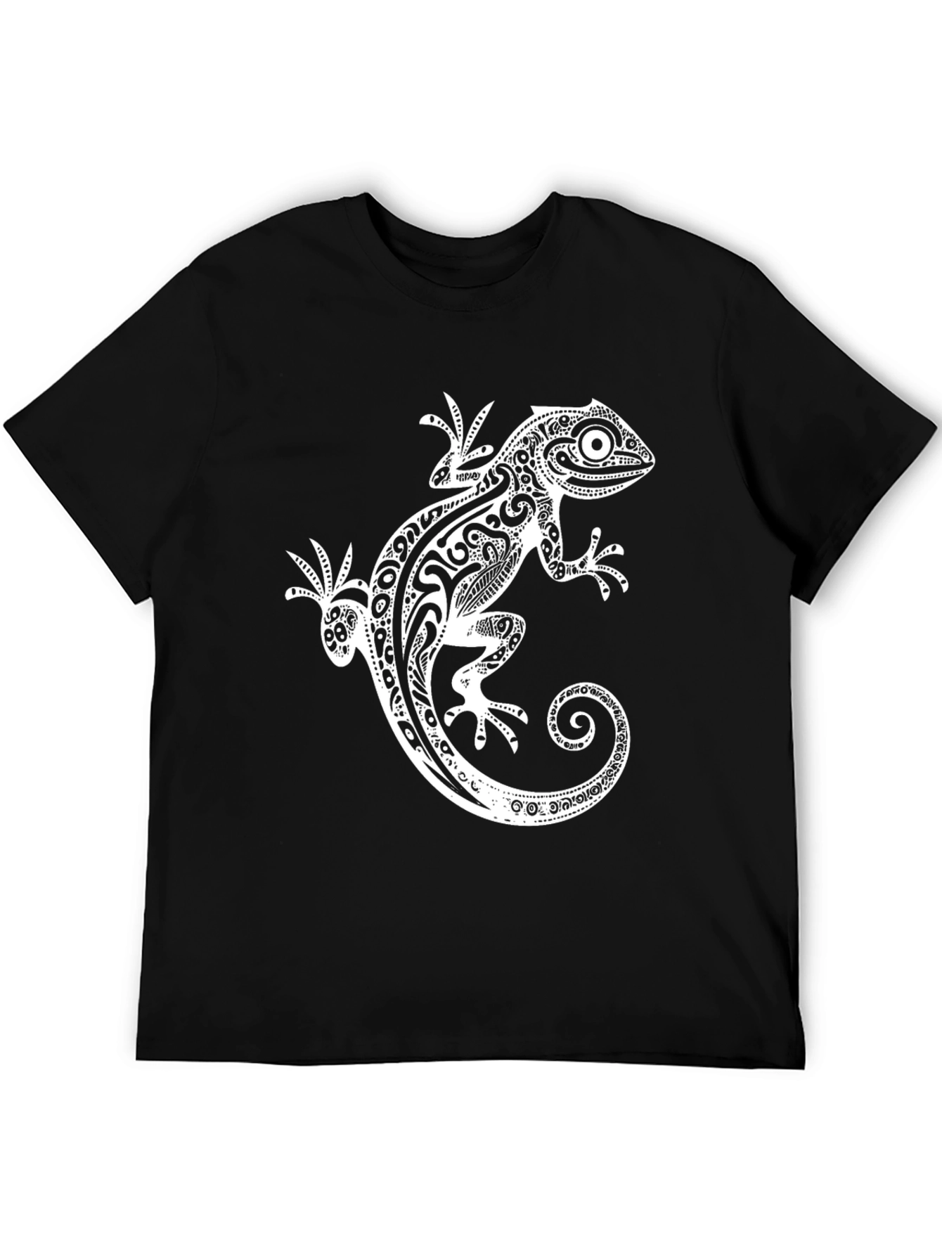 Tribal Gecko Graphic T-Shirt - Stylish Design - 5