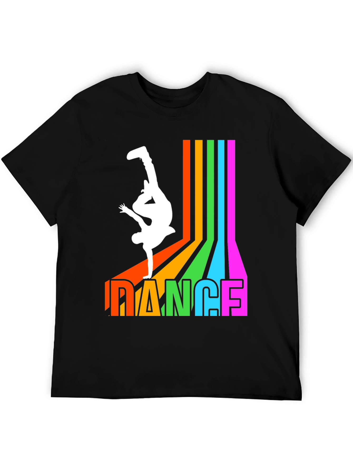 Black Retro Dance T-Shirt - Breakdance Graphic Tee view 5