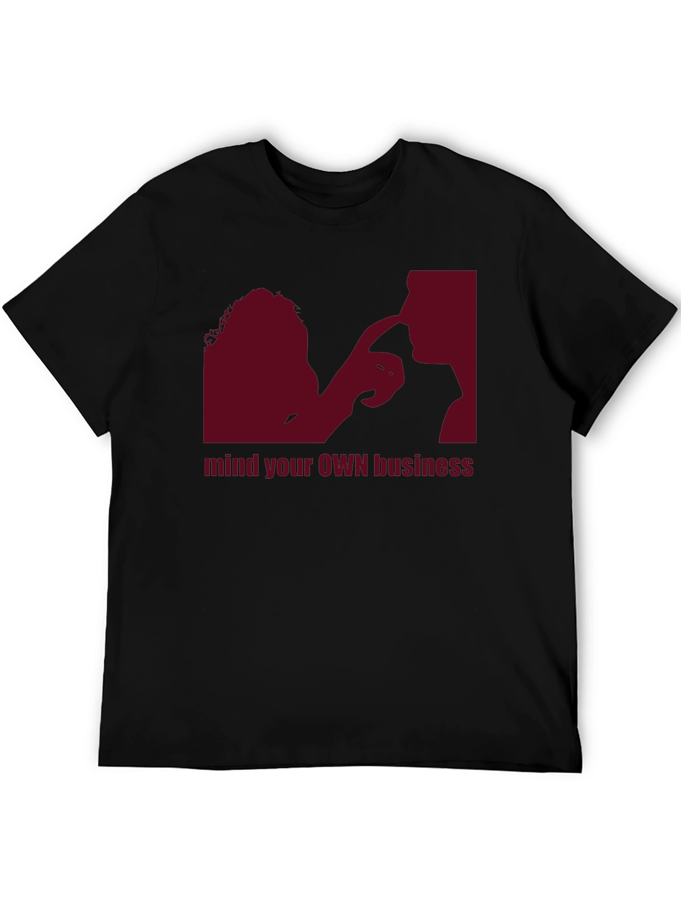 Black Mind Your Own Business Graphic Tee - Unisex view 5