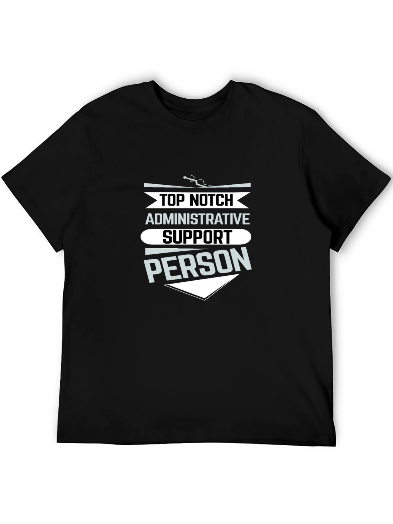 Black Top Notch Administrative Support Person T-Shirt view 5