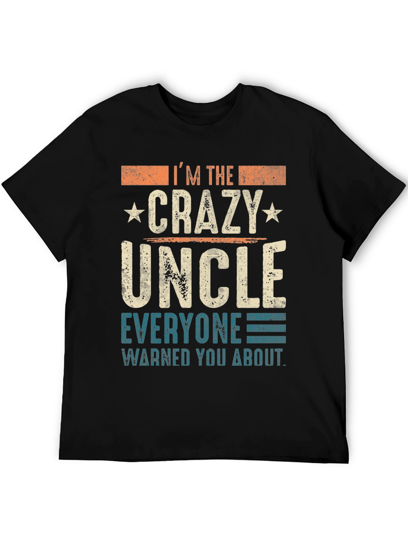 Black Crazy Uncle T-Shirt - Funny Novelty Tee for Uncles view 5