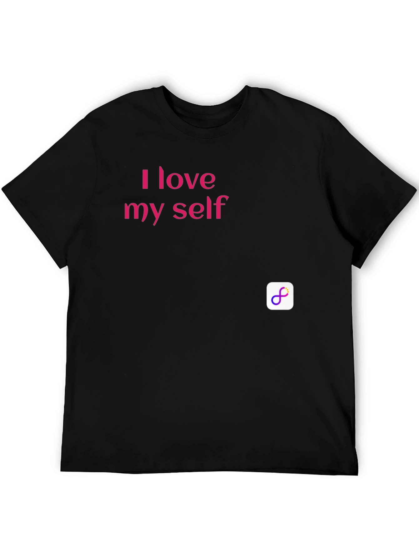 Black I Love Myself Black T-Shirt view 5