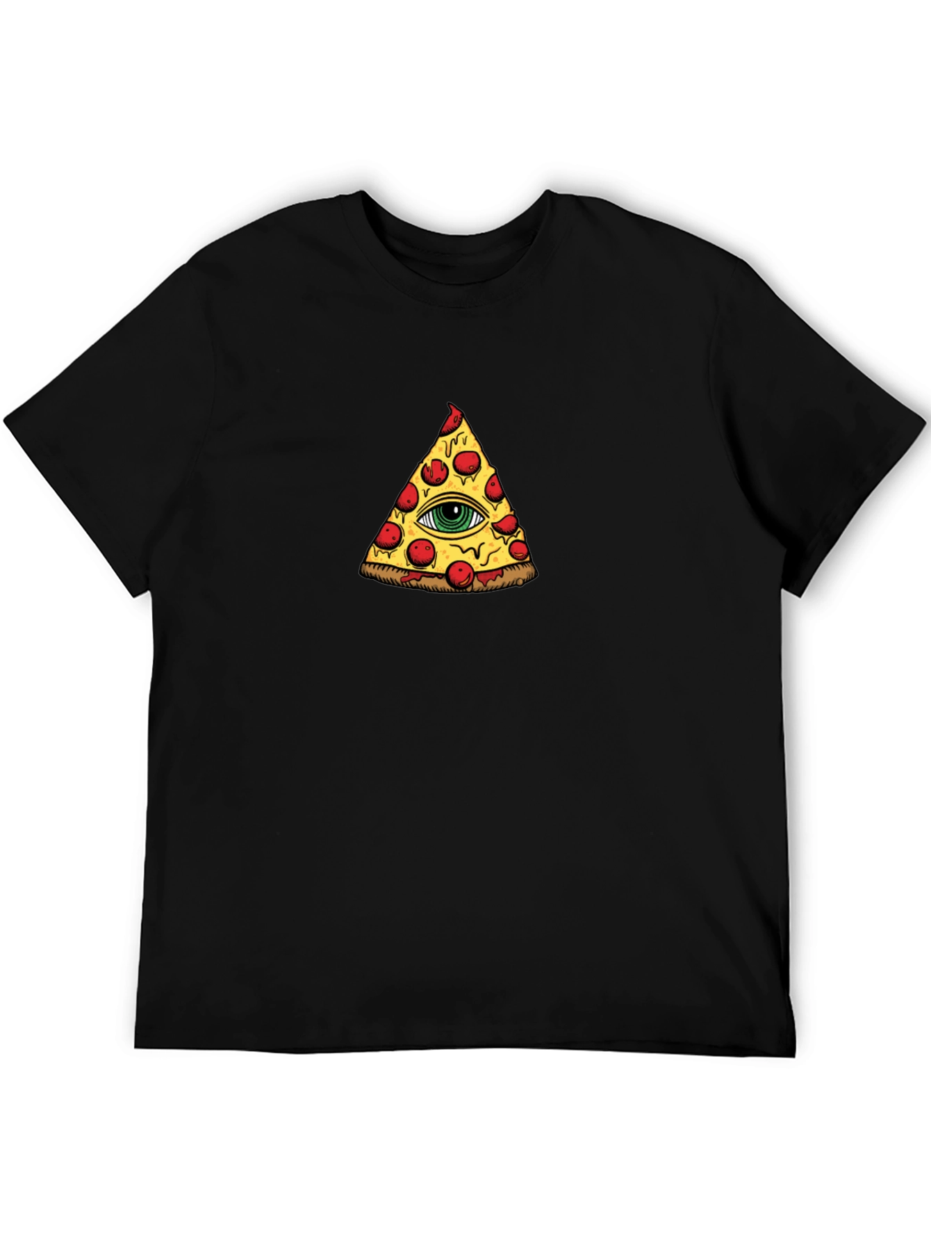 Black Pizza Illuminati T-Shirt - Eye See You! view 5