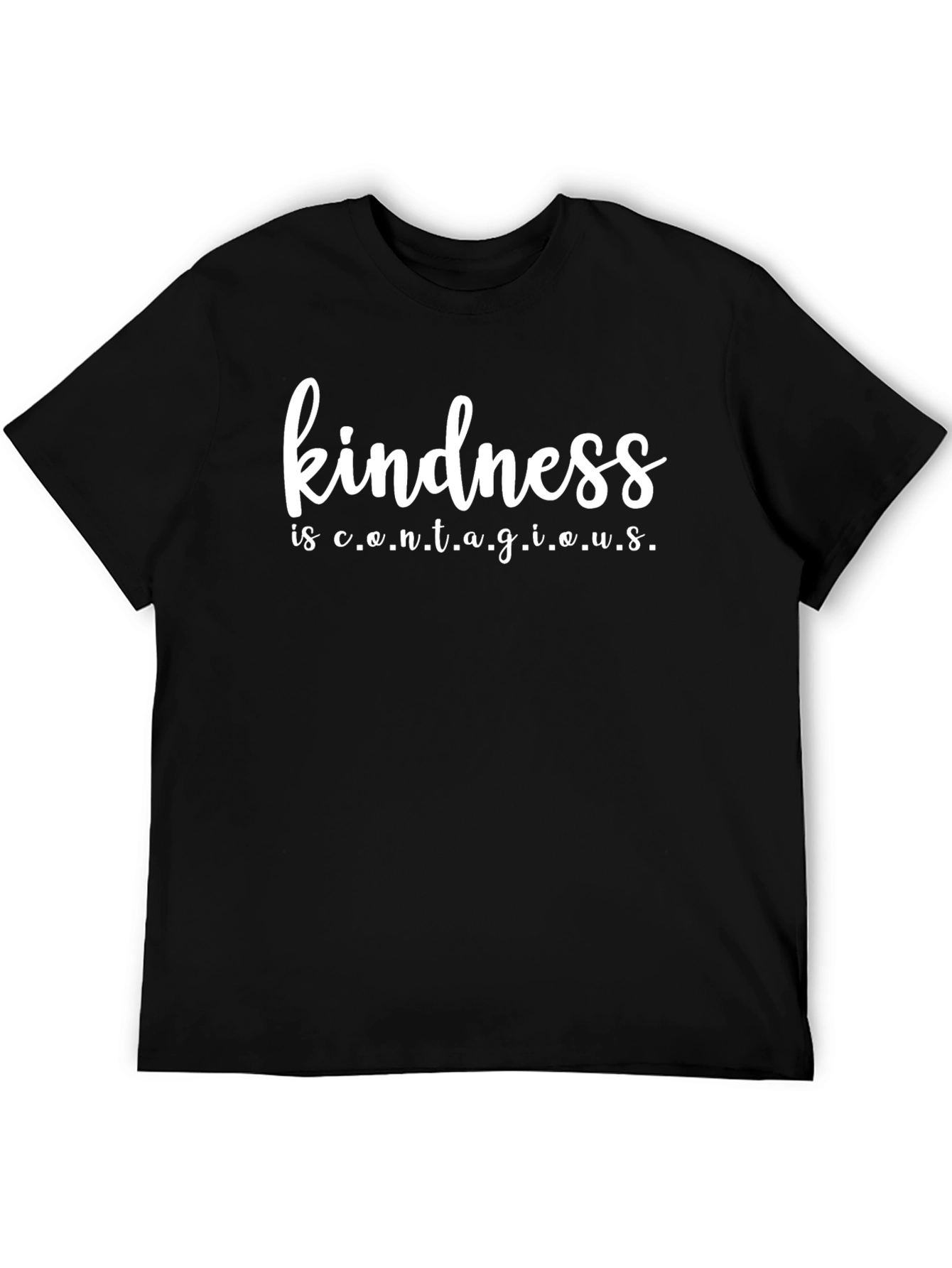 Black Kindness Contagious T-Shirt - Black view 5