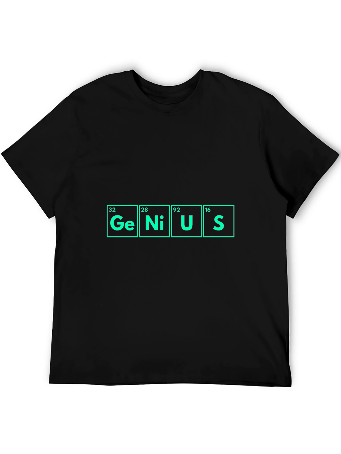 Black Genius Periodic Table Black T-Shirt view 5