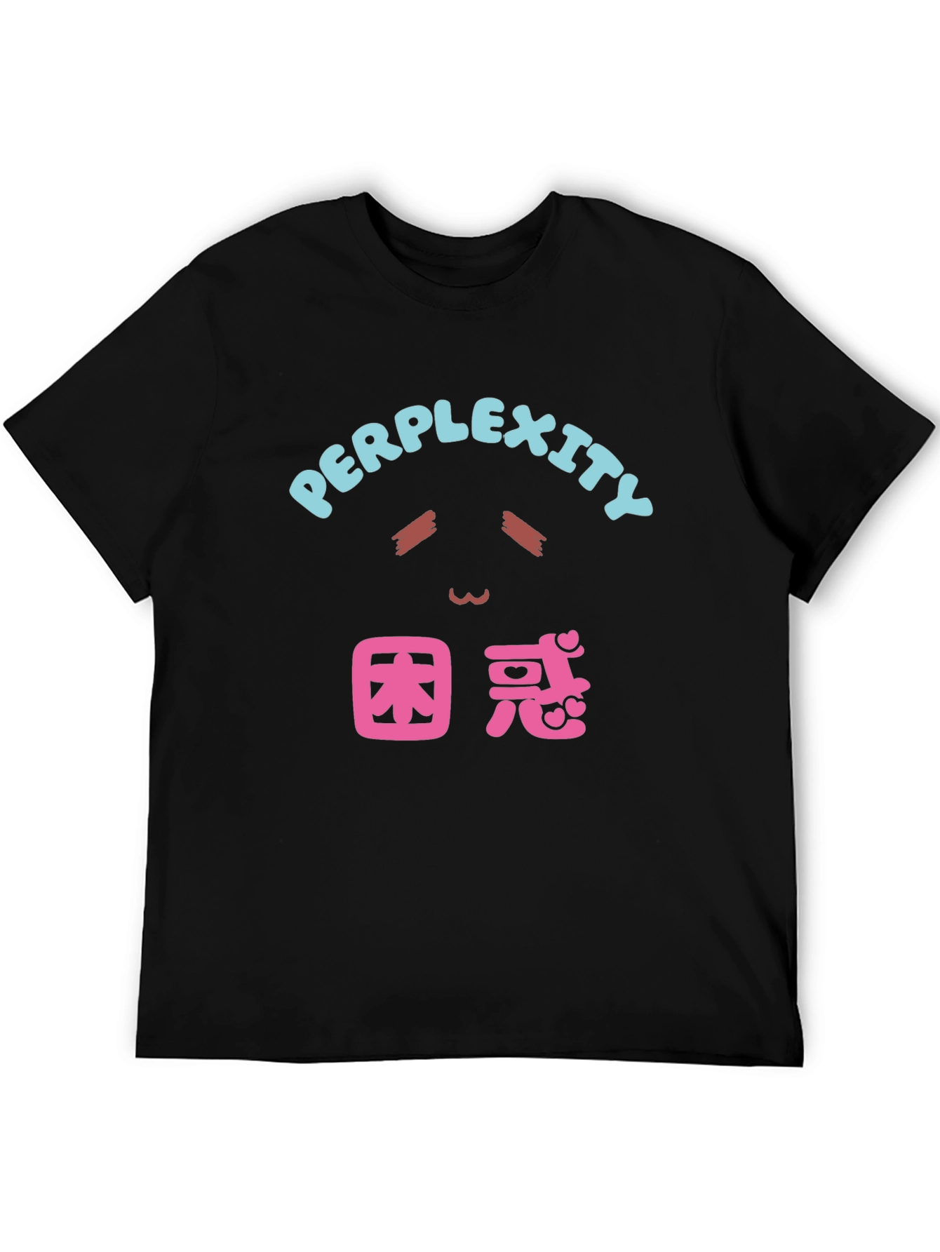 Black Perplexity Black T-Shirt with Anime Design view 5