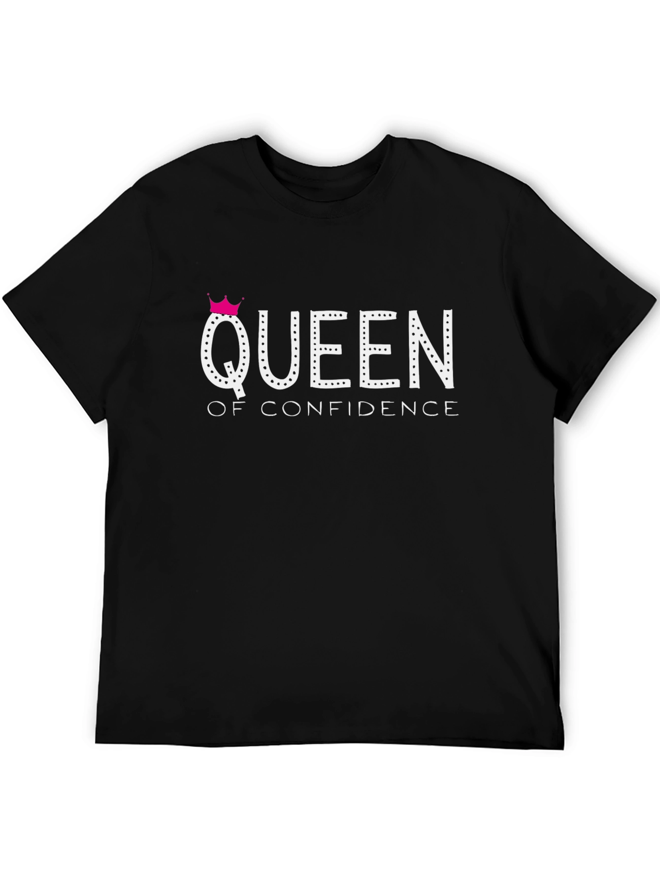 Black Queen of Confidence Graphic Tee - Black view 5