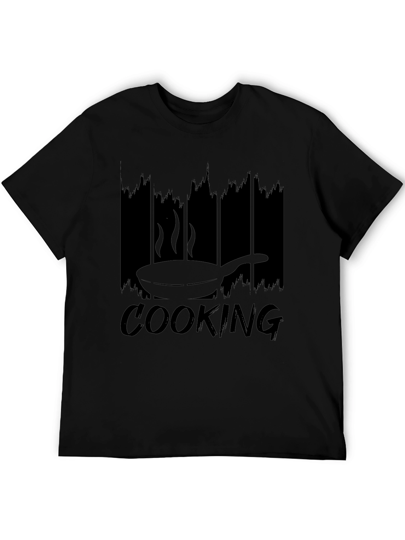 Black Cooking Frying Pan Graphic T-Shirt view 5