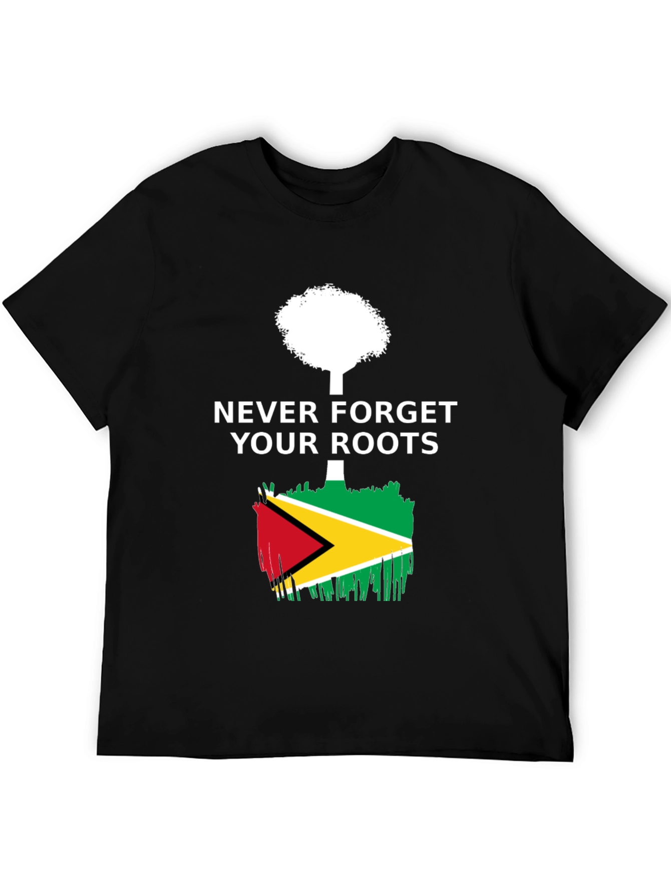 Black Guyana Roots T-Shirt - Never Forget view 5