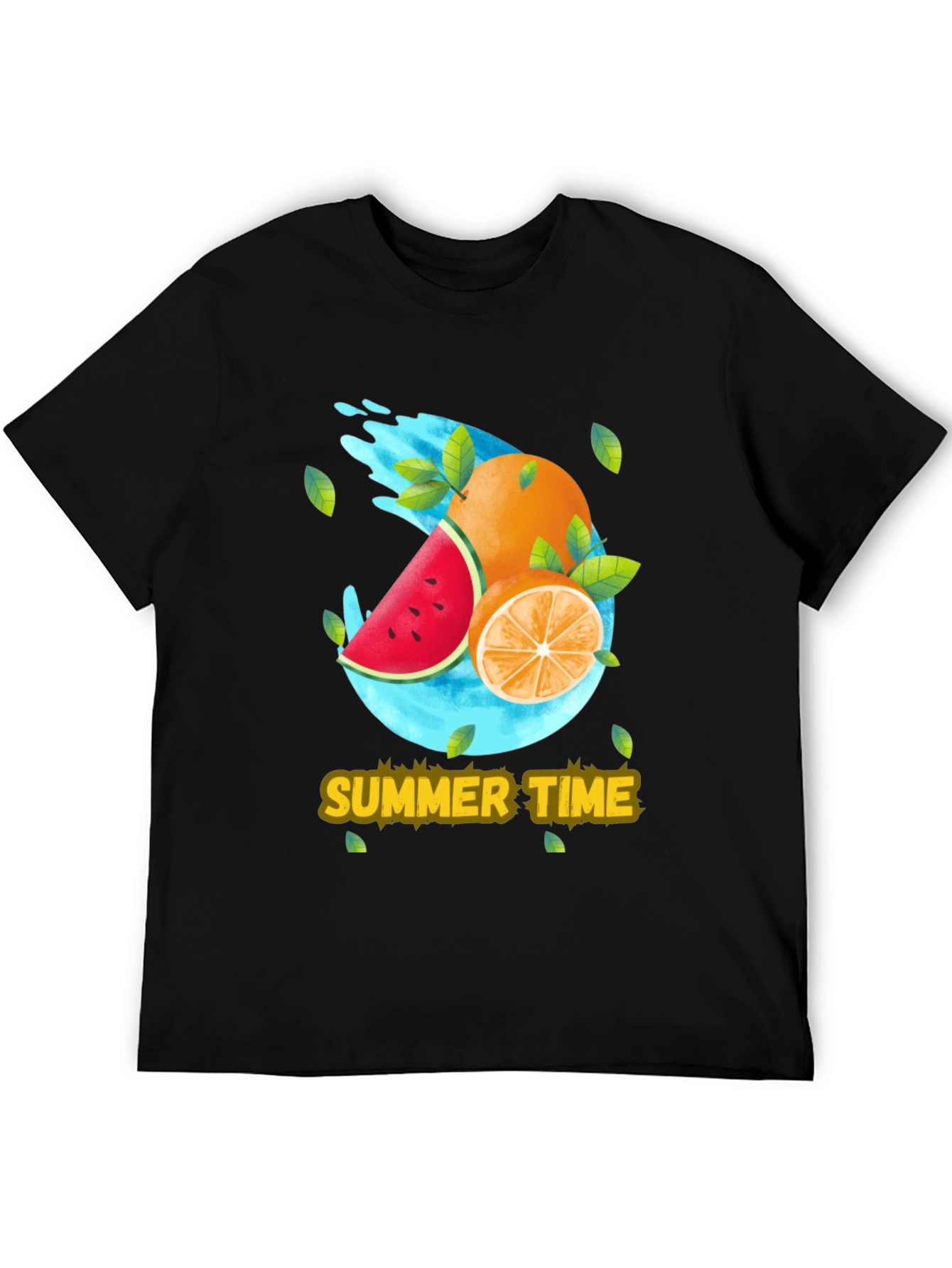 Black Summer Time Fruit T-Shirt view 5