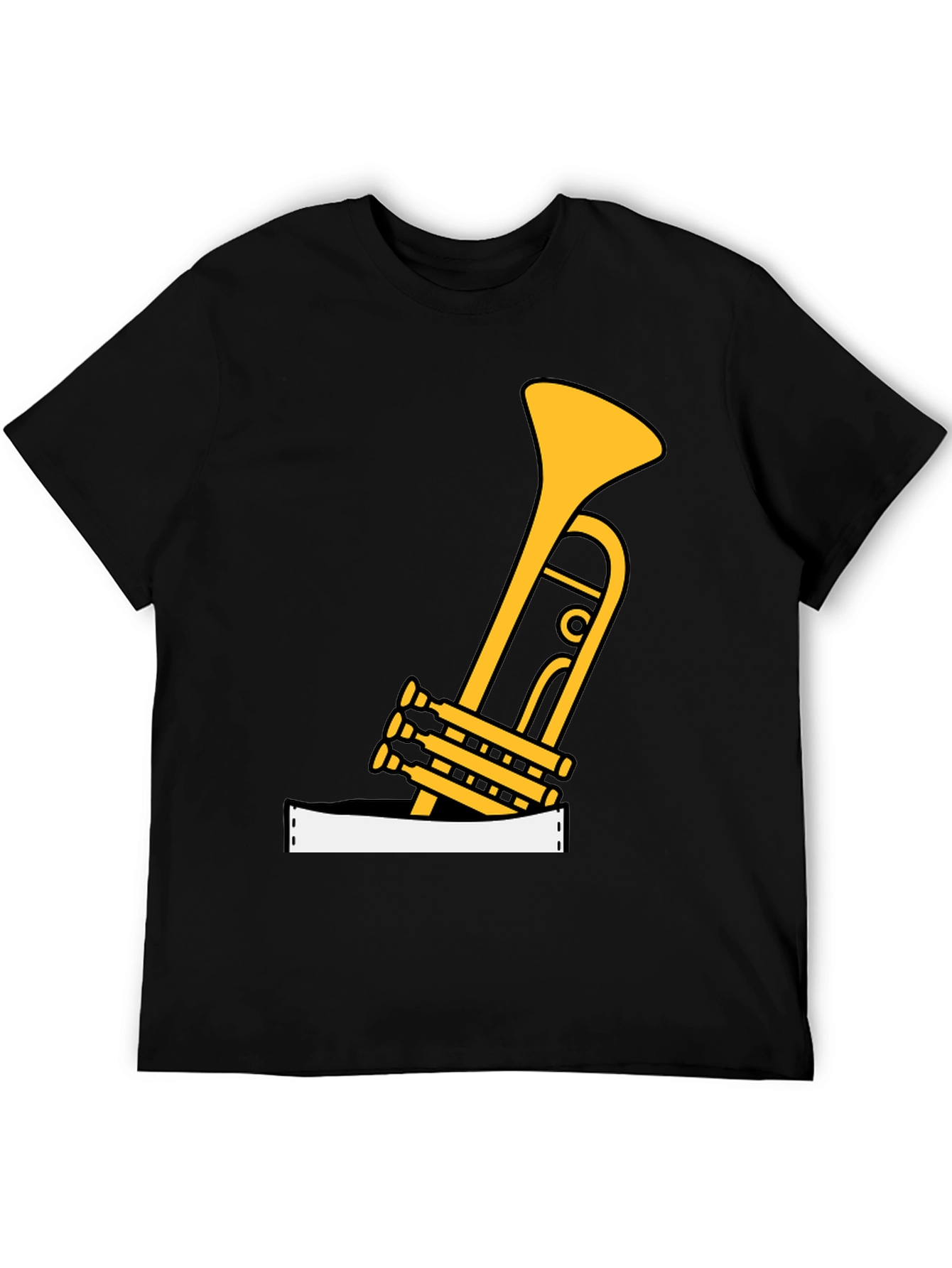 Black Musical Trumpet Graphic Tee view 5