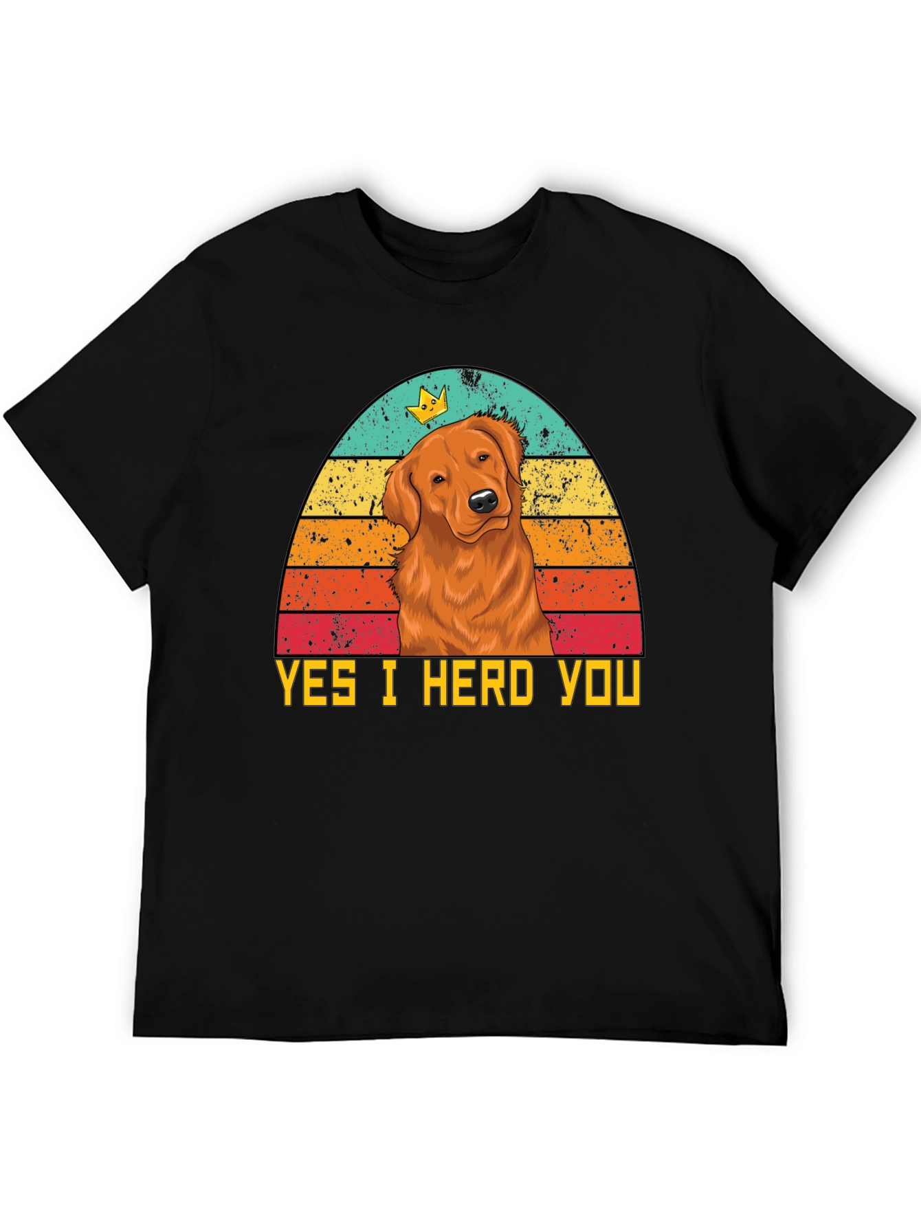 Black Yes I Herd You Dog T-Shirt view 5