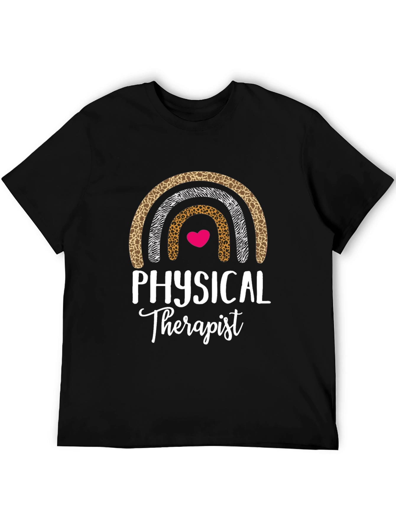 Black Physical Therapist Rainbow Graphic Tee view 5