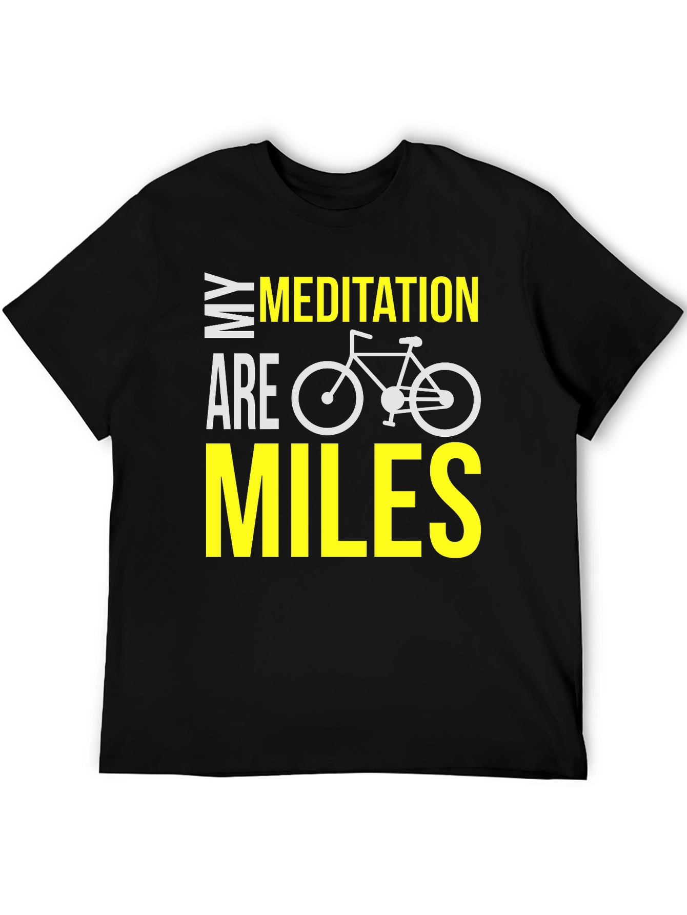 Black My Meditation Are Miles Bike T-Shirt view 5