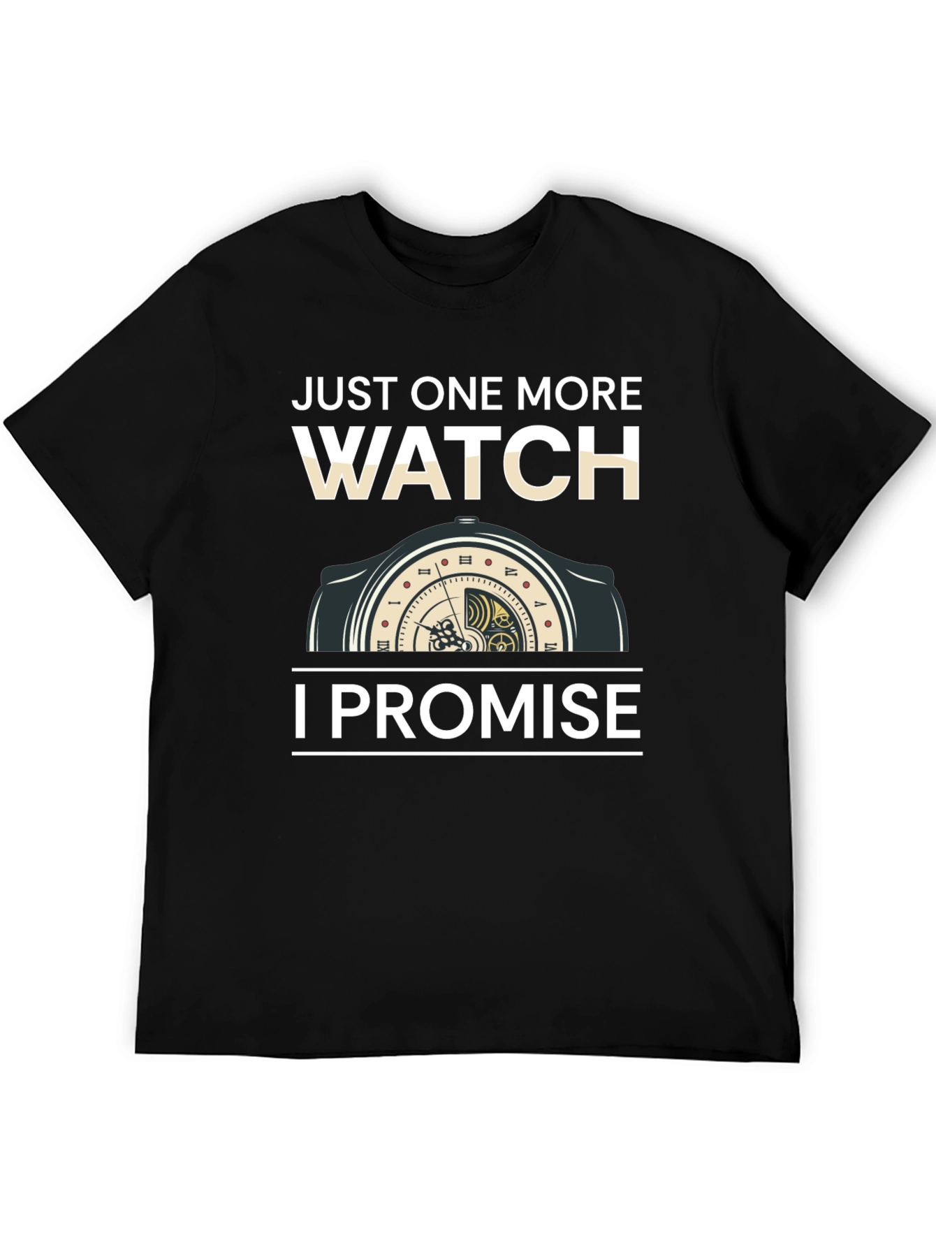 Black Just One More Watch T-Shirt view 5