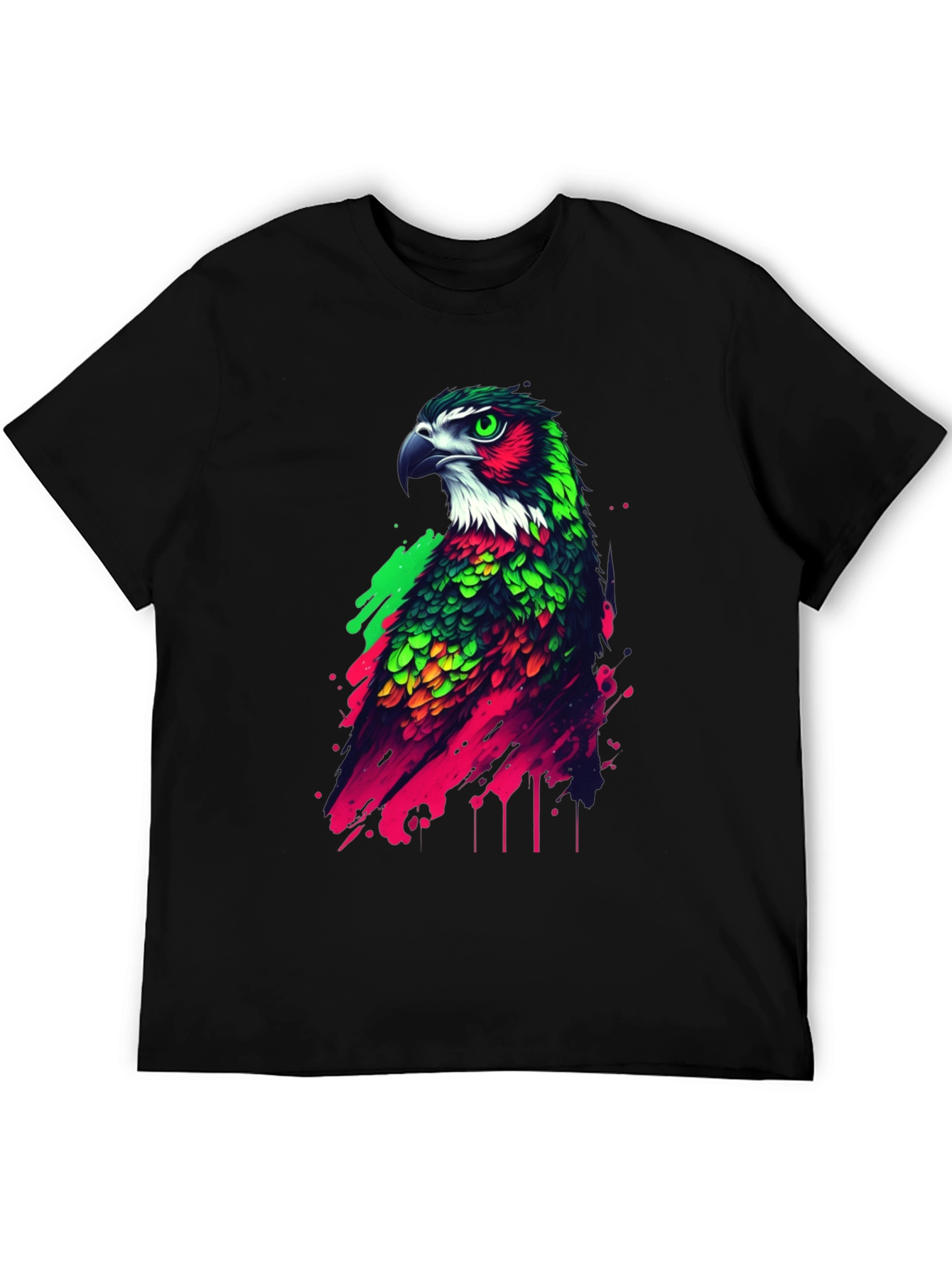 Black Eagle Graphic Tee - Vibrant Bird Design view 5