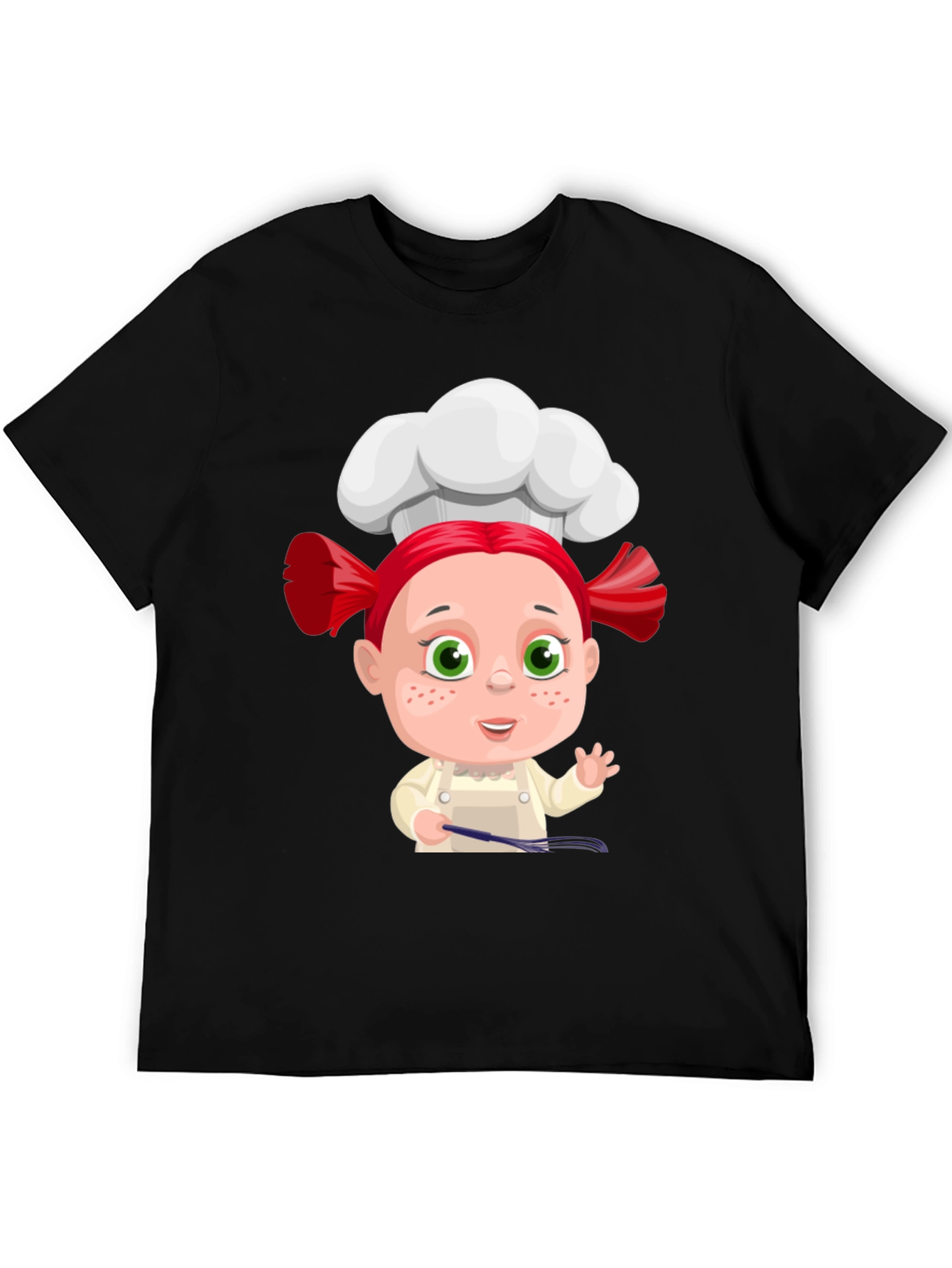 Black Chef Cartoon Graphic Tee view 5