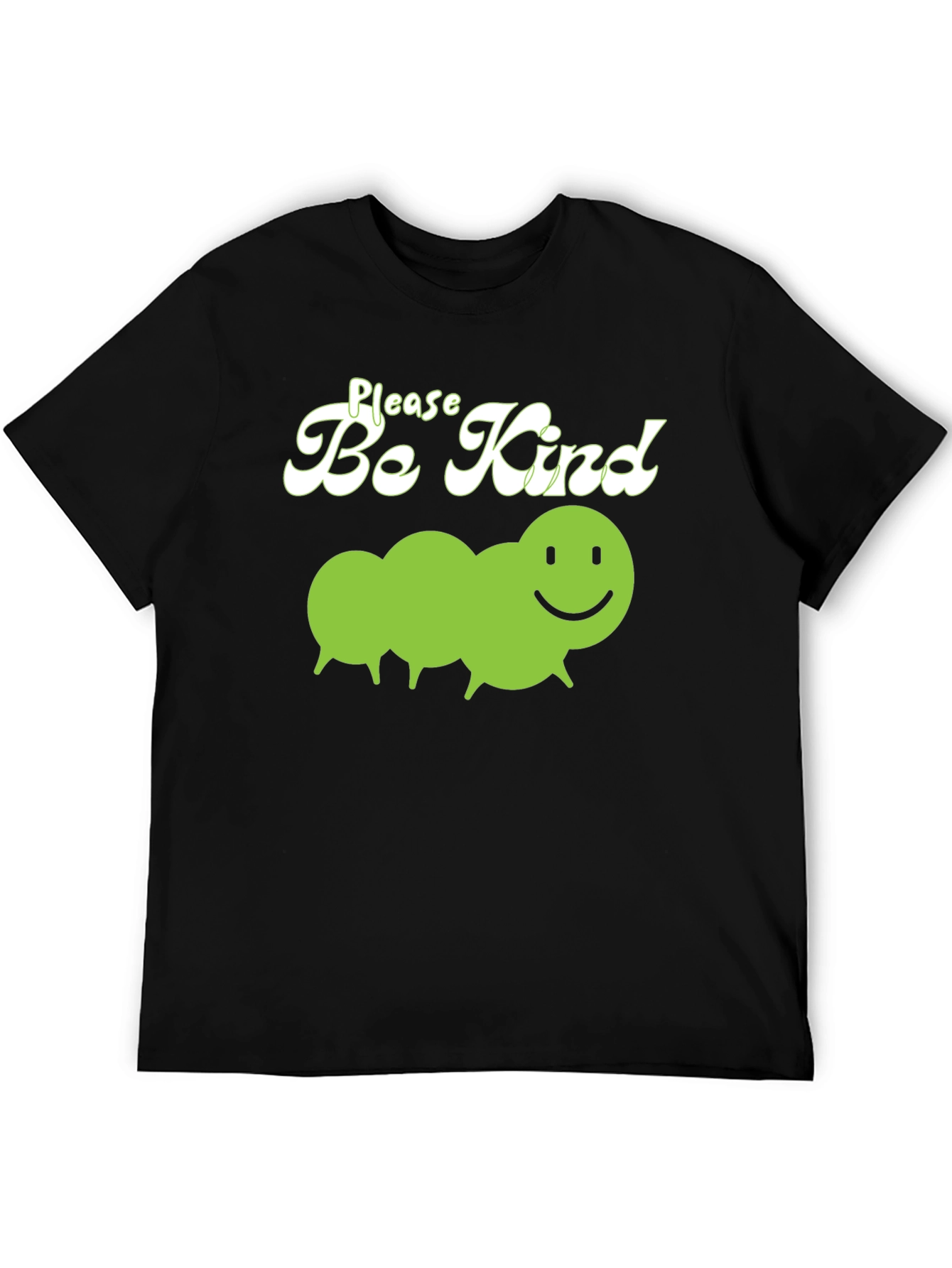 Black Please Be Kind Caterpillar Graphic Tee view 5