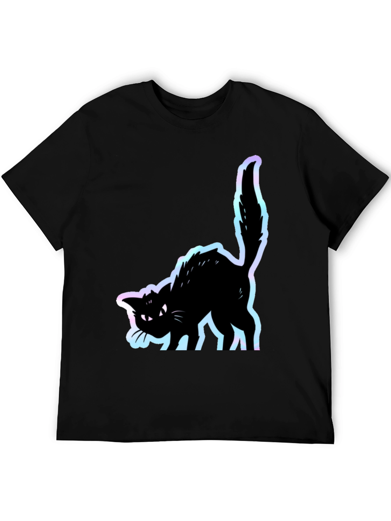 Black Black Cat Graphic Tee - Men's Short Sleeve Shirt view 5