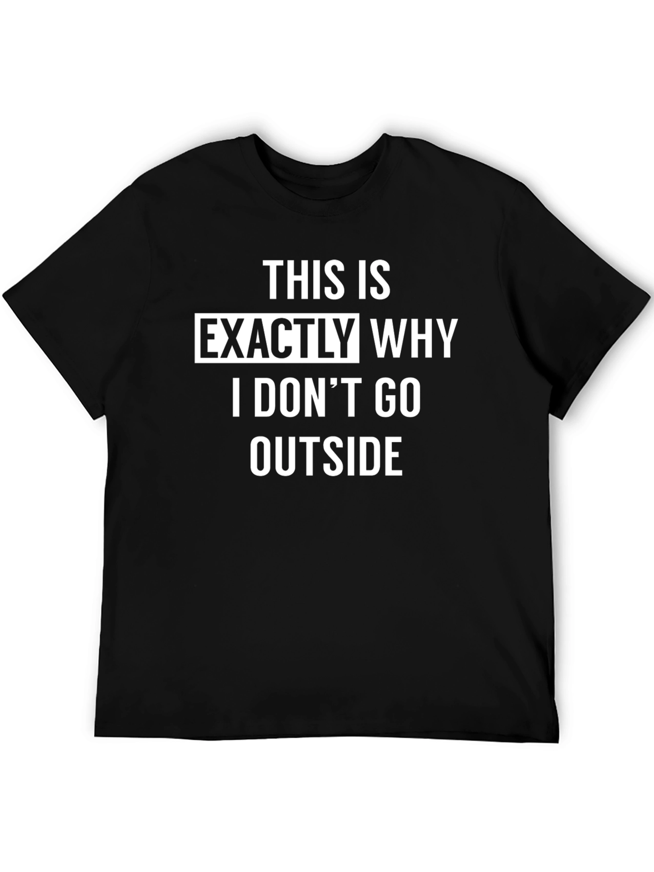 Black Funny Introvert T-Shirt - This is Exactly Why view 5