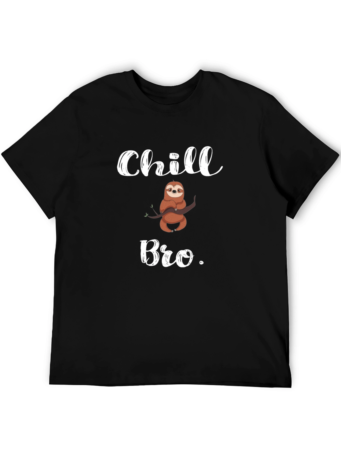 Black Chill Bro Sloth Graphic Tee - Relaxed Vibe view 5